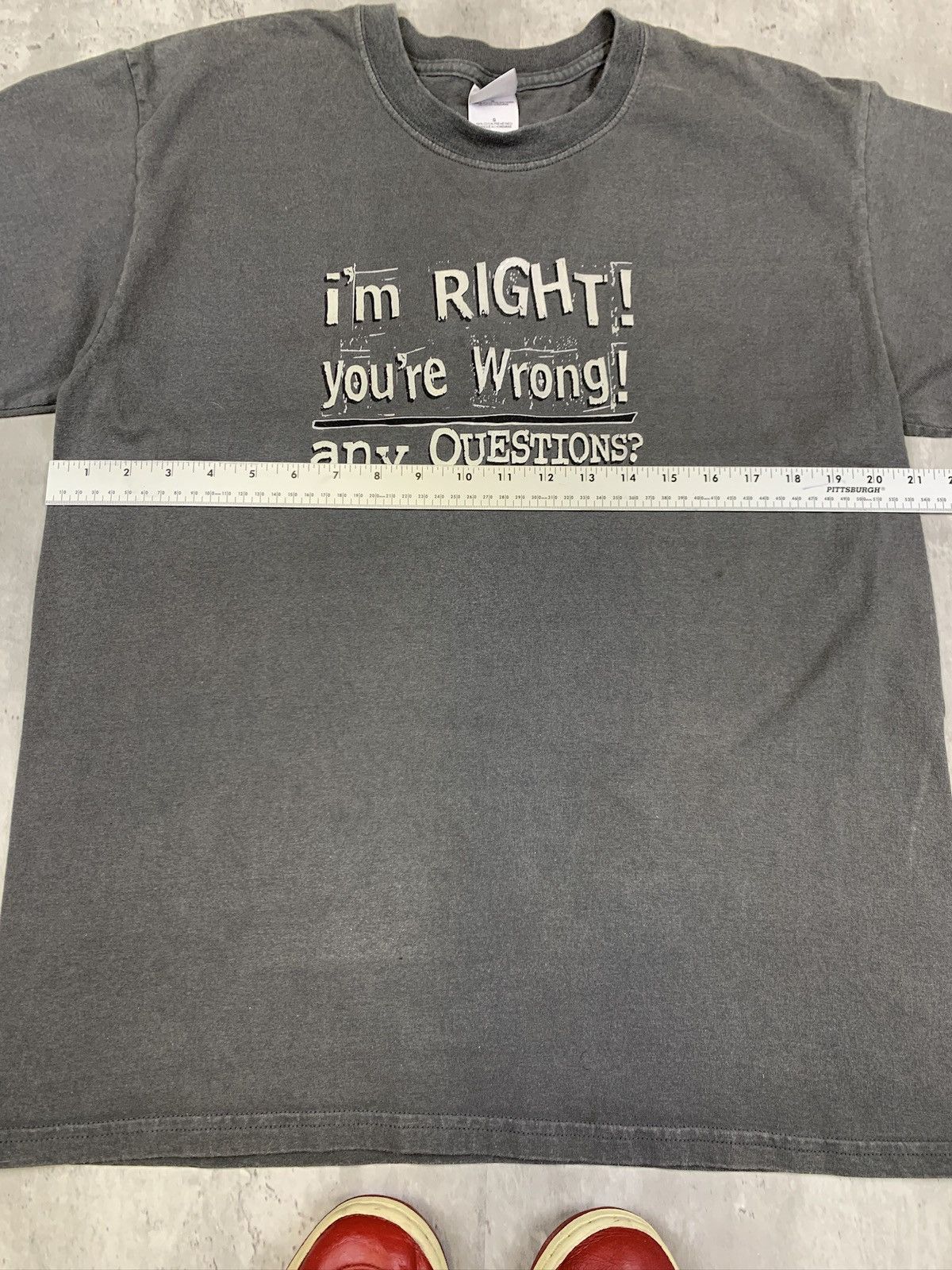 Vintage Y2K I’m Right You’re Wrong Tshirt Grey Size US L / EU 52-54 / 3 - 4 Thumbnail