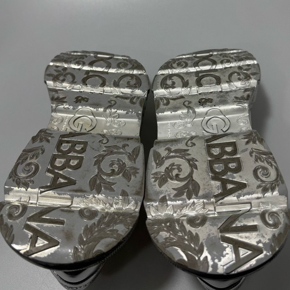 Dolce & Gabbana DOLCE & GABBANA Sneakers White Silver Leather Daymaster Size Size US 10 / EU 43 - 5 Thumbnail