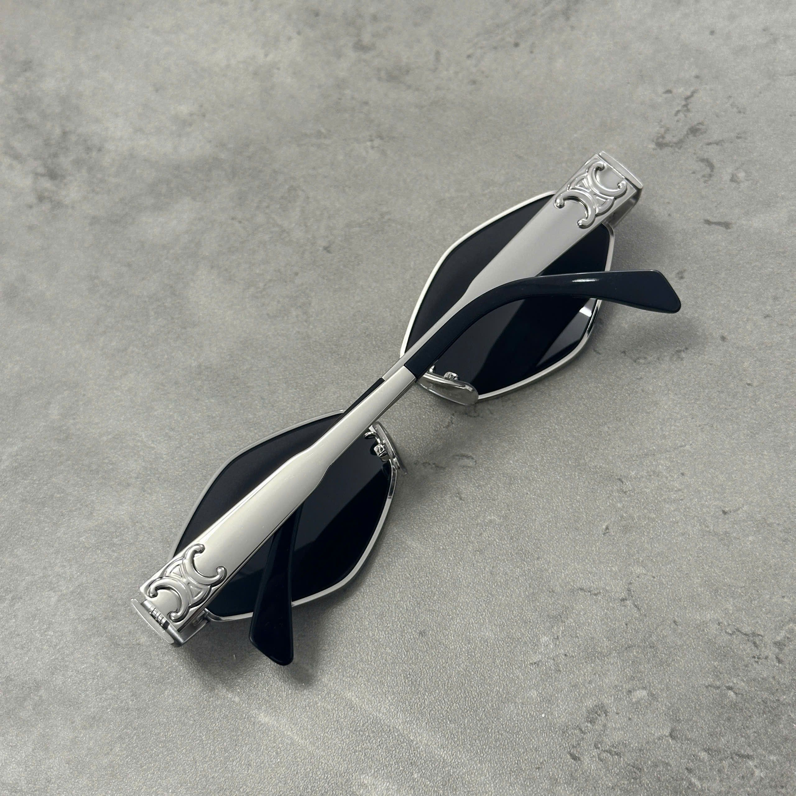 Celine CELINE Triomphe 01 Oval Sunglasses SILVER Size ONE SIZE - 3 Thumbnail