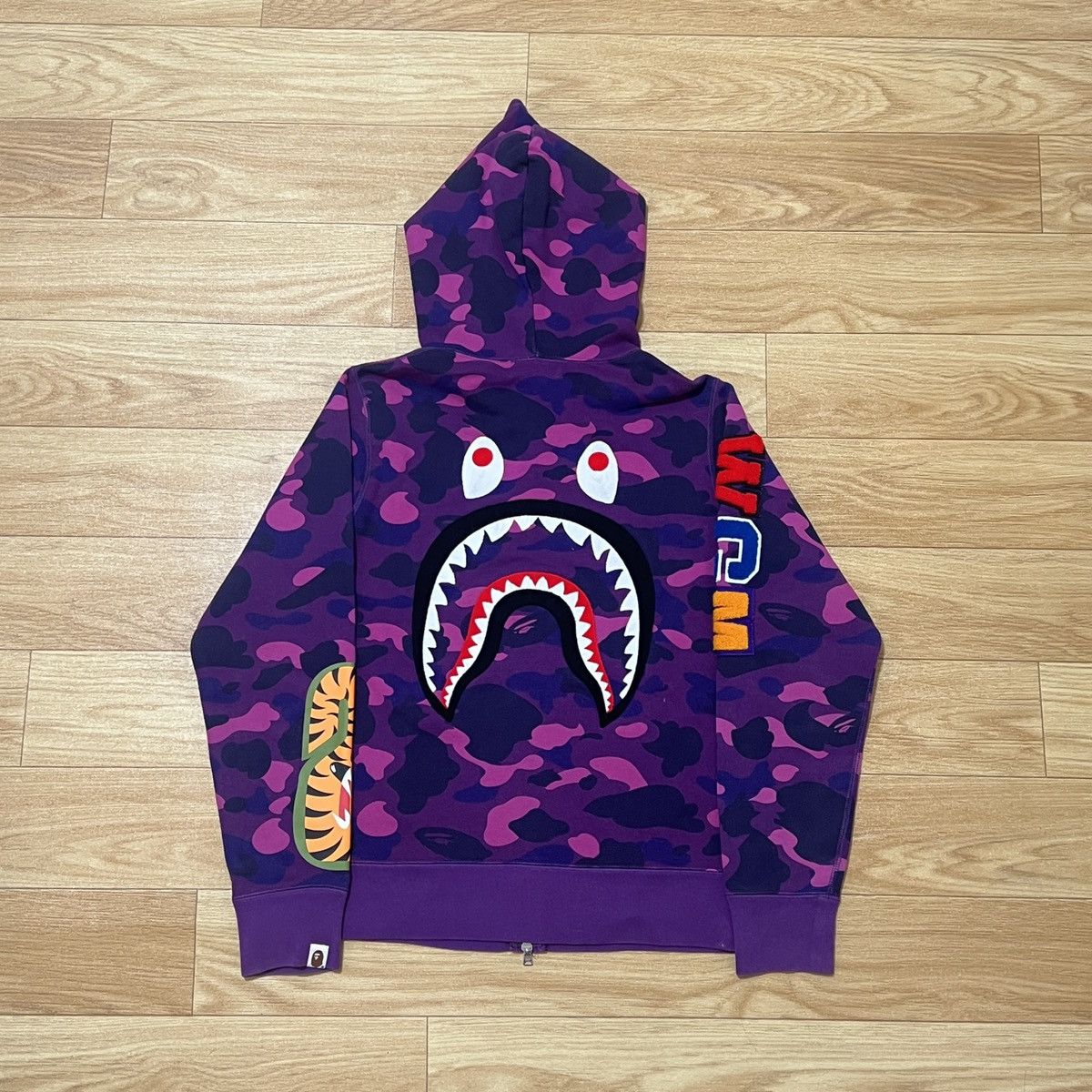 Bape Bape Color Camo Purple Tiger Zip Up Hoodie | Grailed