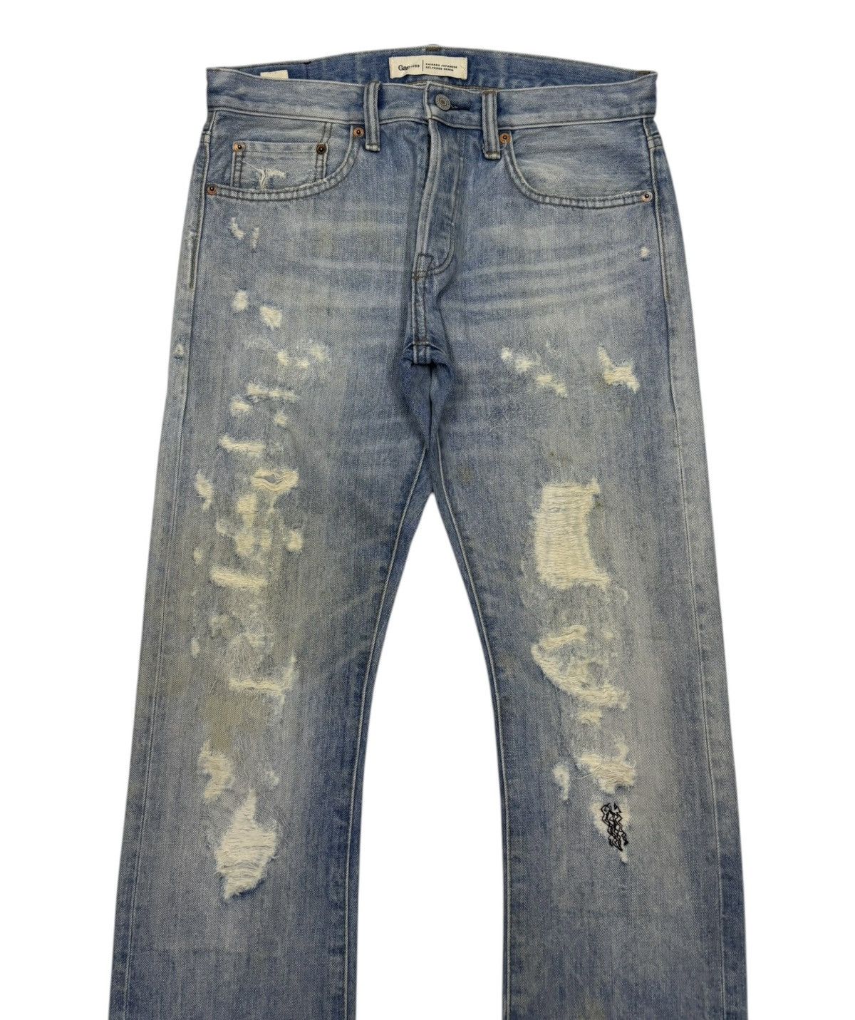 Kapital 🔥Kaihara Japanese Selvedge Denim Gap Slim Light Rip Repair Size US 31 - 4 Thumbnail