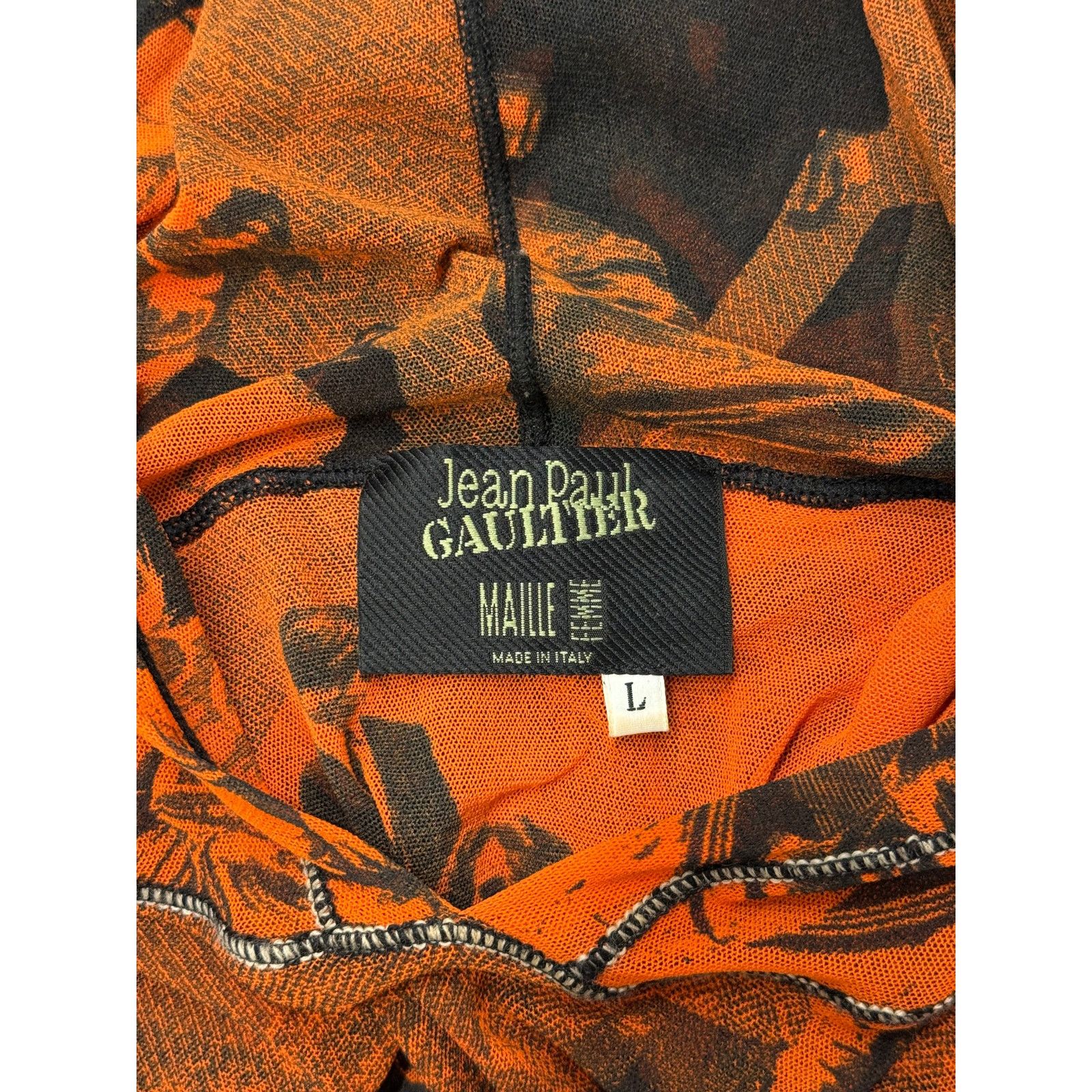Jean Paul Gaultier S/S1998 Jean Paul Gaultier print mesh hoodie Size L / US 10 / IT 46 - 6 Thumbnail