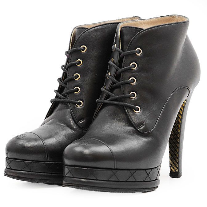Chanel Chanel Chanel G28406 Leather Boots Leather Shoes G28406 DUTY FREE for USA Size ONE SIZE - 1 Thumbnail