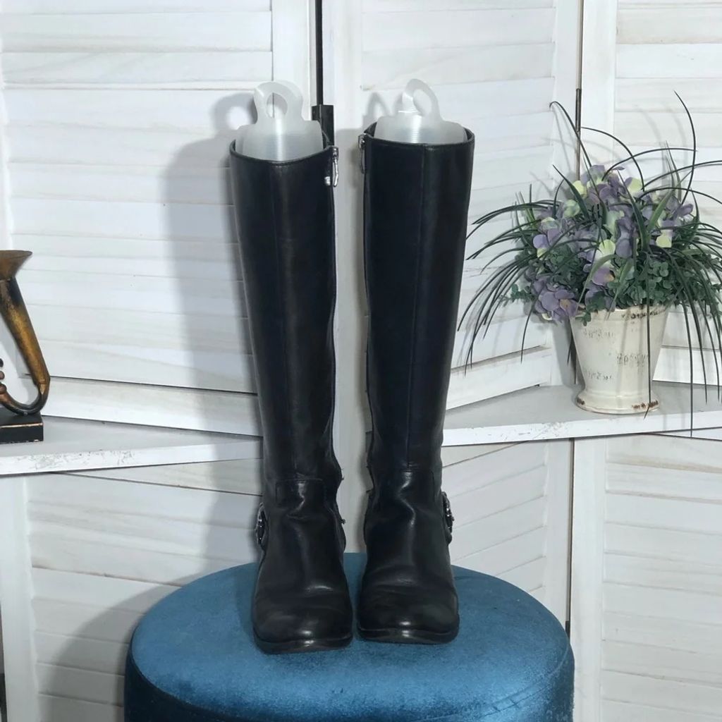 Vince Camuto Vince Camuto leather black riding boots knee high sz 6.5 Size US 6.5 / IT 36.5 - 4 Thumbnail