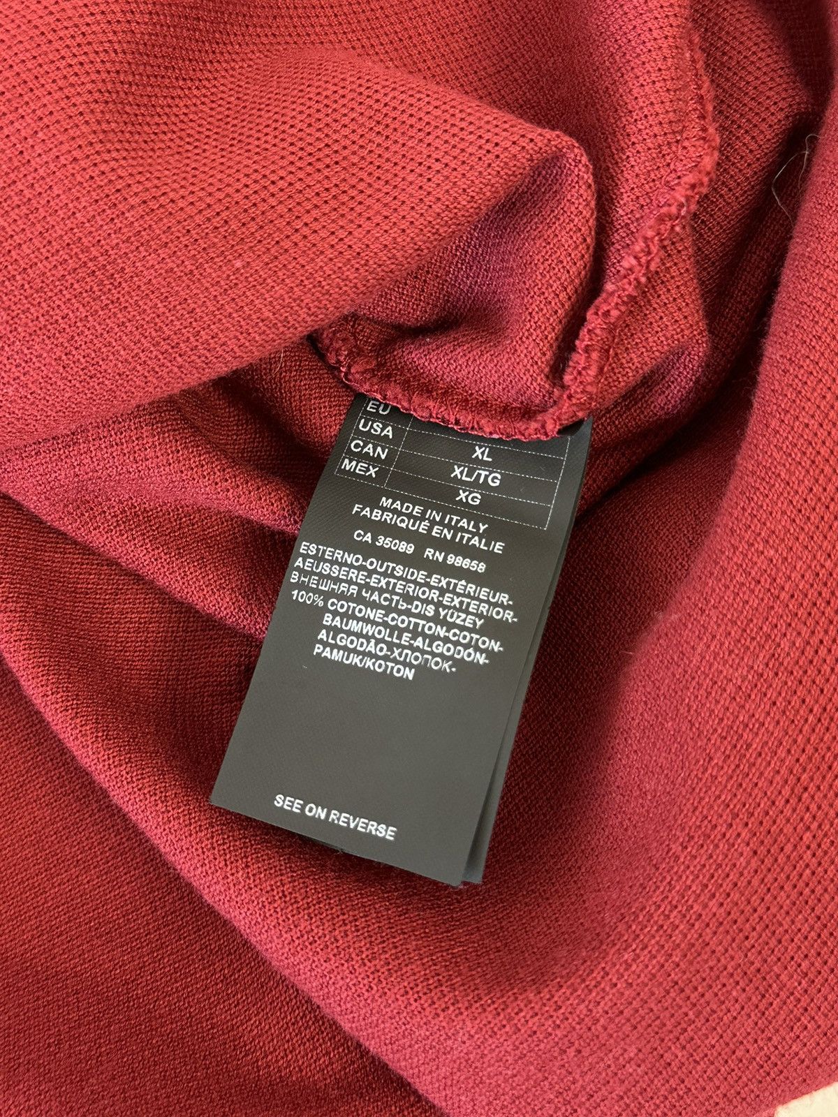 Paul & Shark Paul&Shark Organic Cotton Burgundy Logo Short Sleeve Polo Size US M / EU 48-50 / 2 - 6 Thumbnail