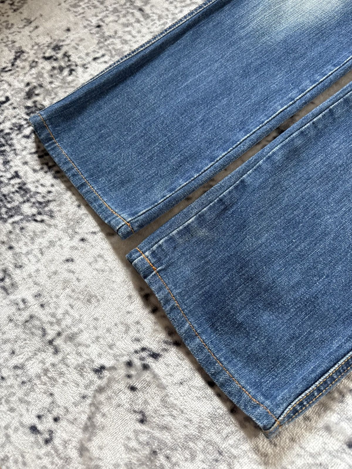 Nudie Jeans Vintage Nudie Low Slim Jim Indigo Thread Jeans Size US 30 / EU 46 - 8 Thumbnail