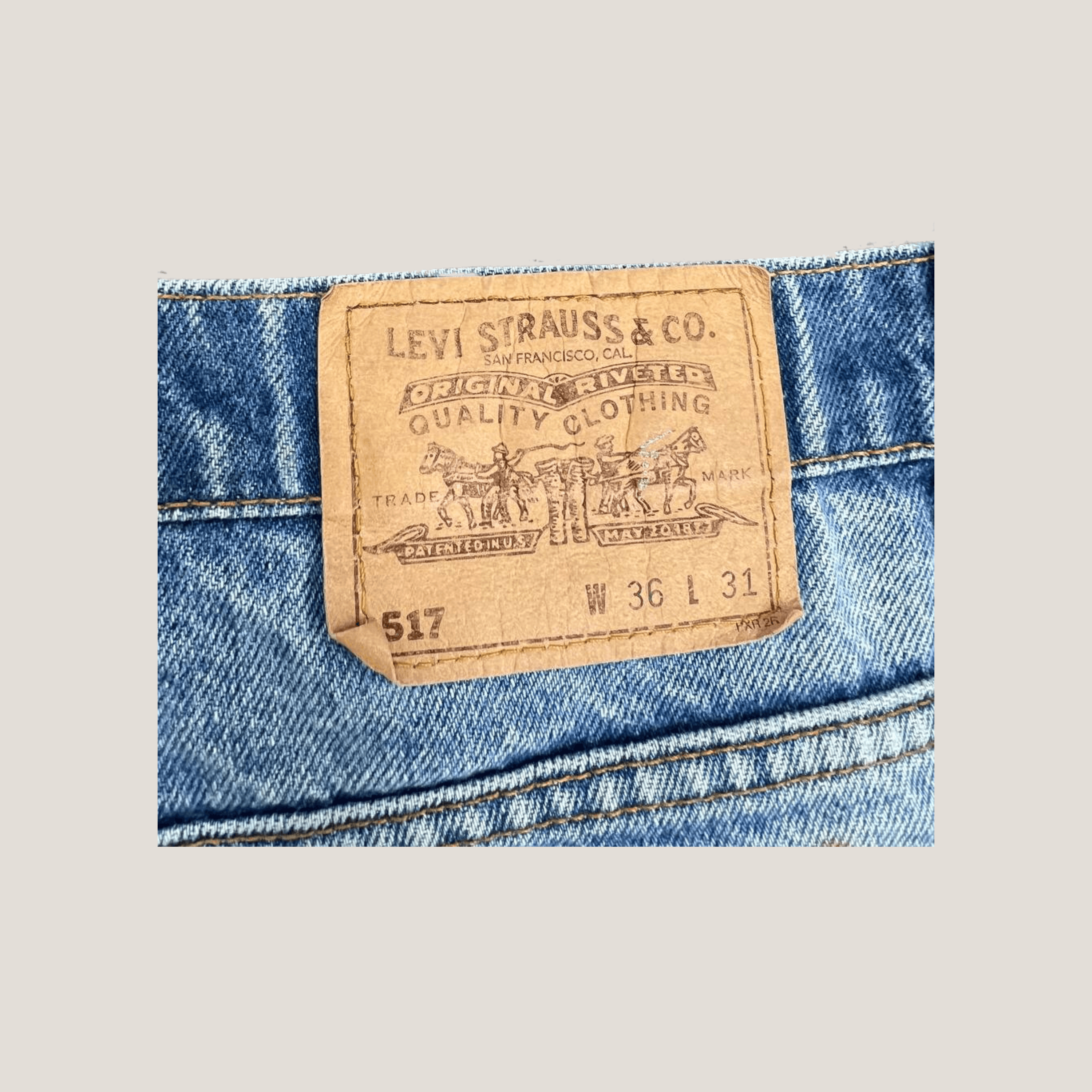 Chrome Hearts Chrome Hearts Vintage Levi's Stencil Cross Patch Denim Blue Size US 33 - 6 Thumbnail