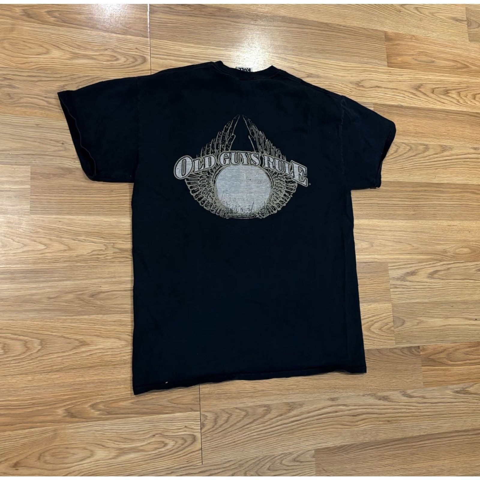 Vintage VINTAGE Old Guys Rule Black T Shirt Y2K Short Sleeve Men’s Size Medium Size US M / EU 48-50 / 2 - 2 Thumbnail