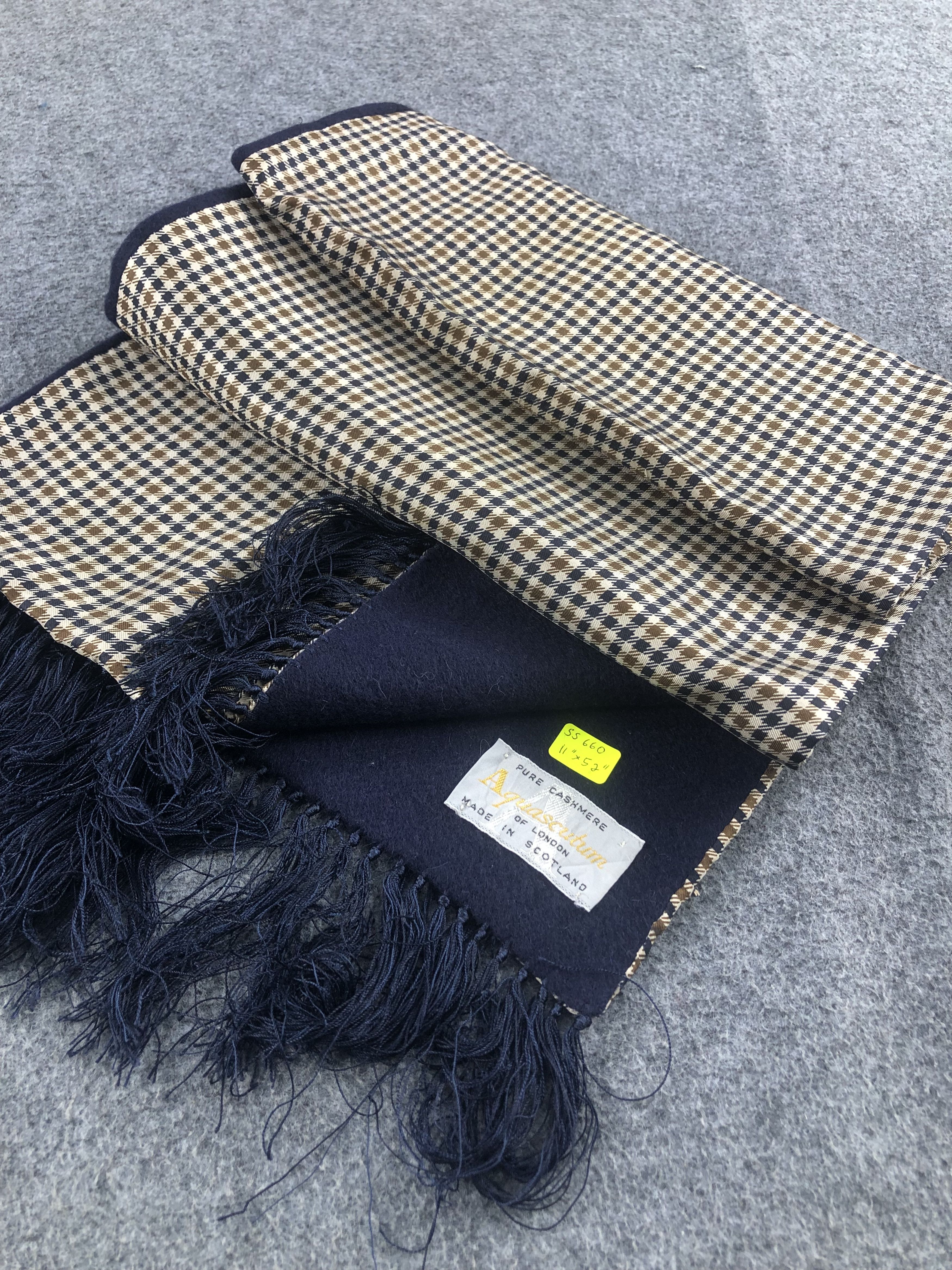 Aquascutum Aquasqutum Silk Cashmere Scarf / Muffler / Neckwear Size ONE SIZE - 3 Thumbnail