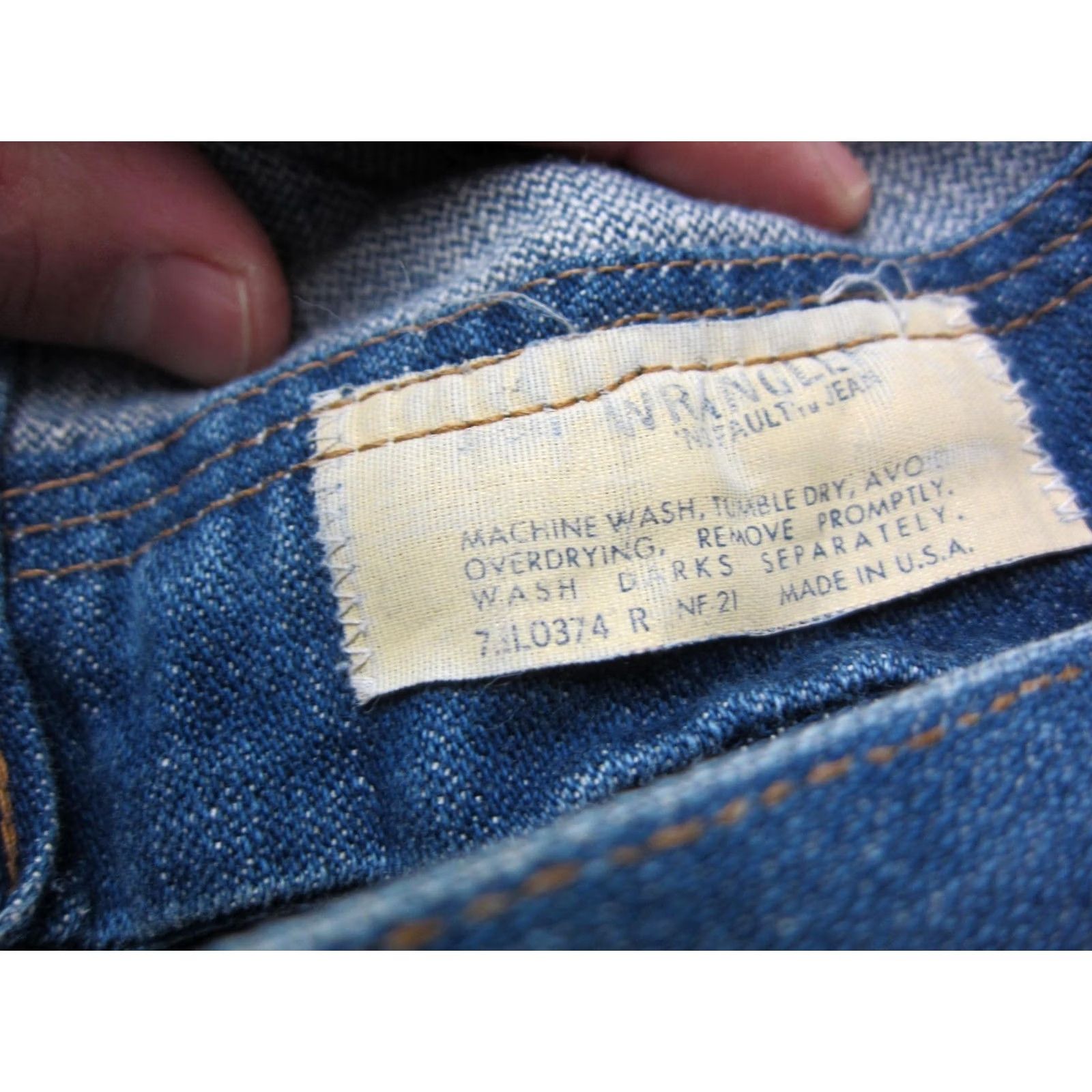 Wrangler VINTAGE Wrangler Jeans Womens 31 L26 Blue Bootcut Bell Bottom Flare Stitching Retro Size 24" / US 00 / IT 34 - 7 Thumbnail