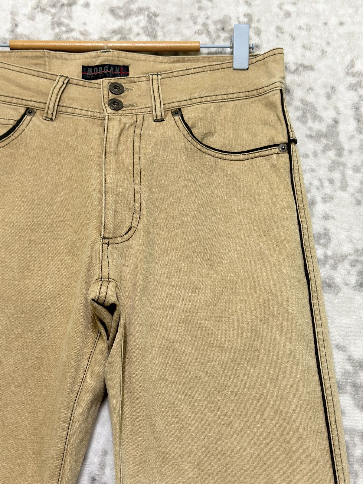Morgan Homme Morgan Homme Flare Beige Side Stripe Vintage Slim Bootcut Size US 30 / EU 46 - 5 Thumbnail