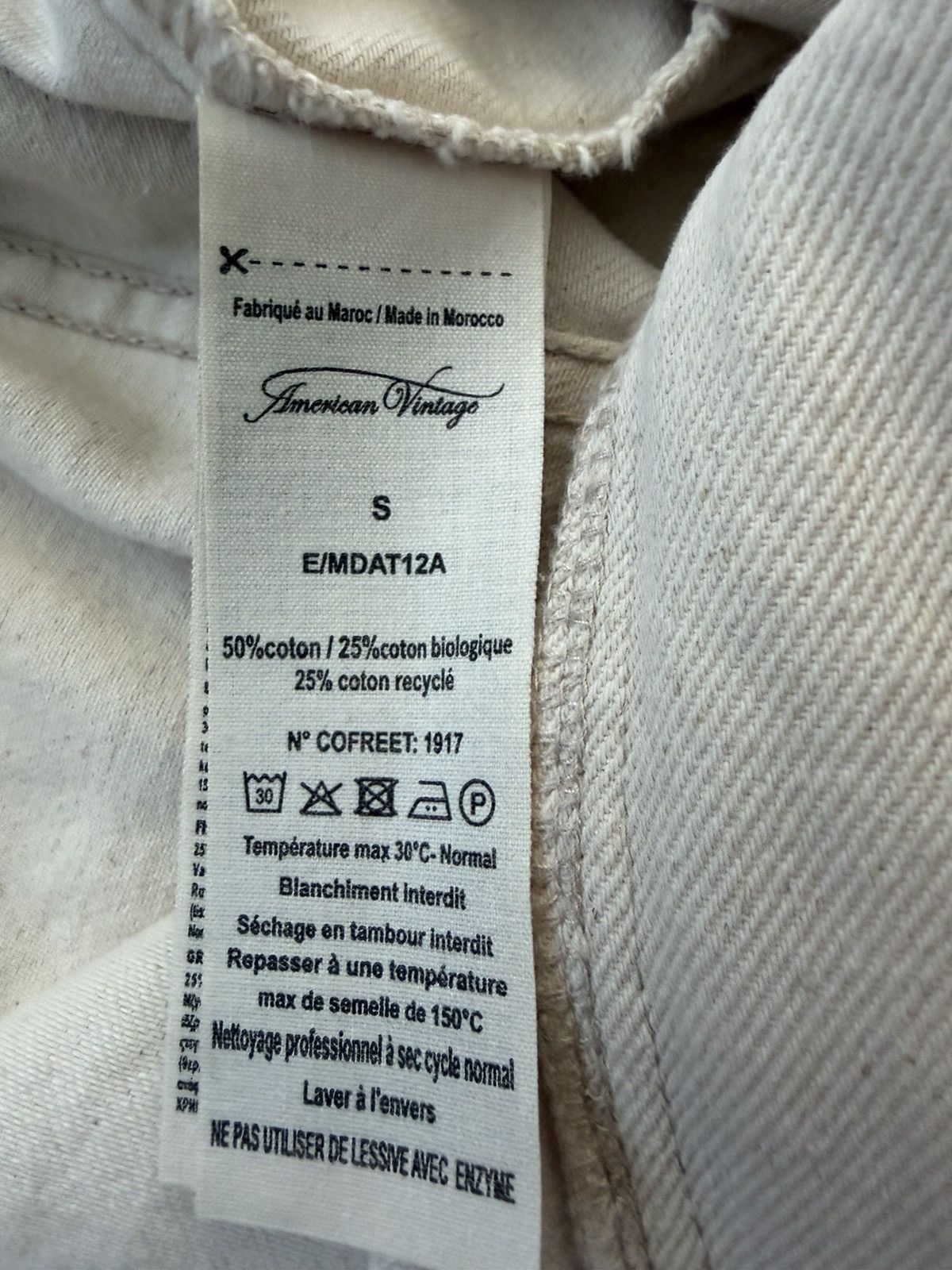 Other American Vintage Cream Denim Coveralls Jumpsuit SZ SMALL Size US 30 / EU 46 - 6 Thumbnail