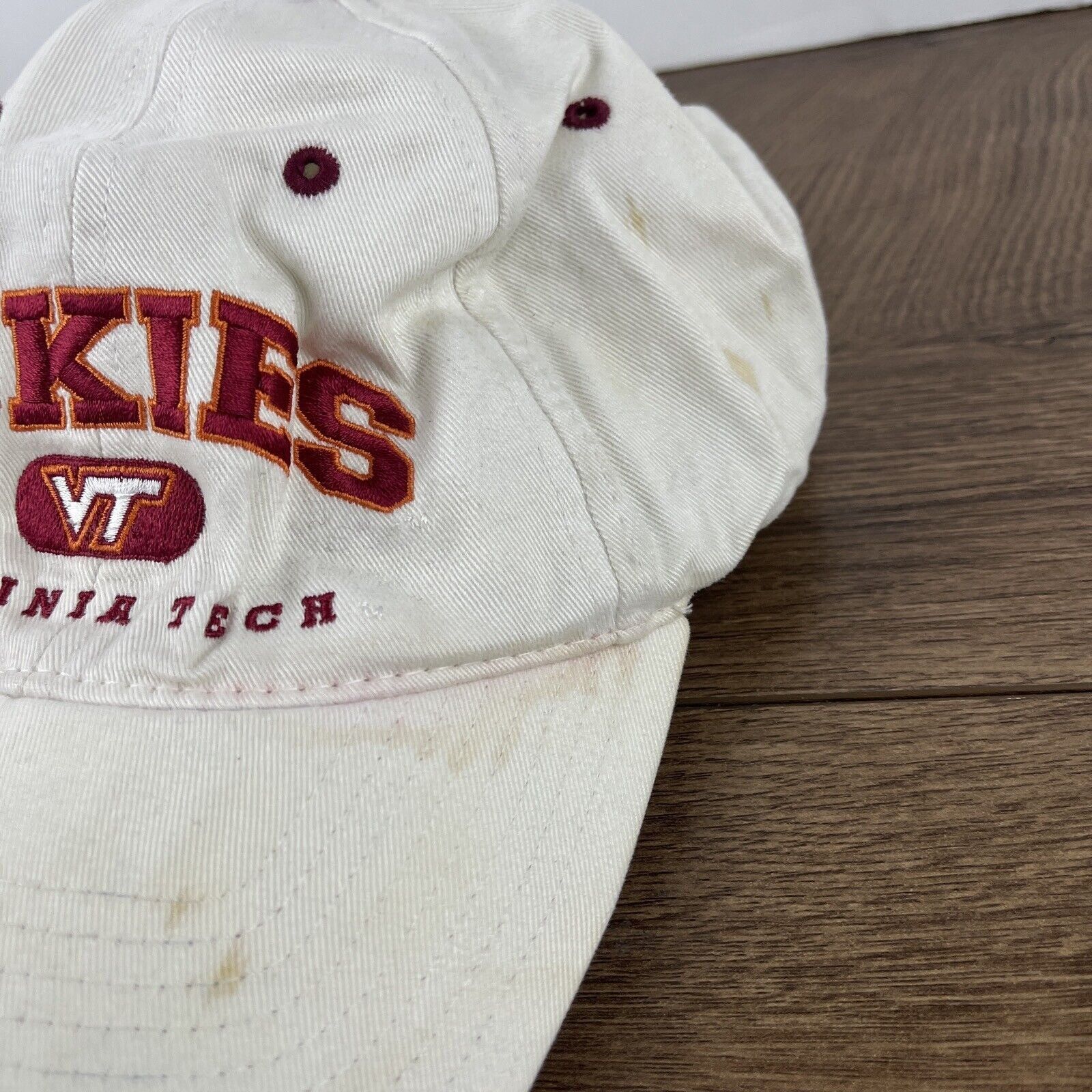 Other Virginia Tech Hokies Hat Hokies White Hat Twins Enterprise A Size ONE SIZE - 6 Thumbnail