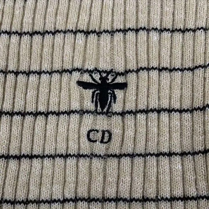 Dior Christian Dior Brown Striped Bee Cashmere Sweater. Size US XS / EU 42 / 0 - 5 Thumbnail