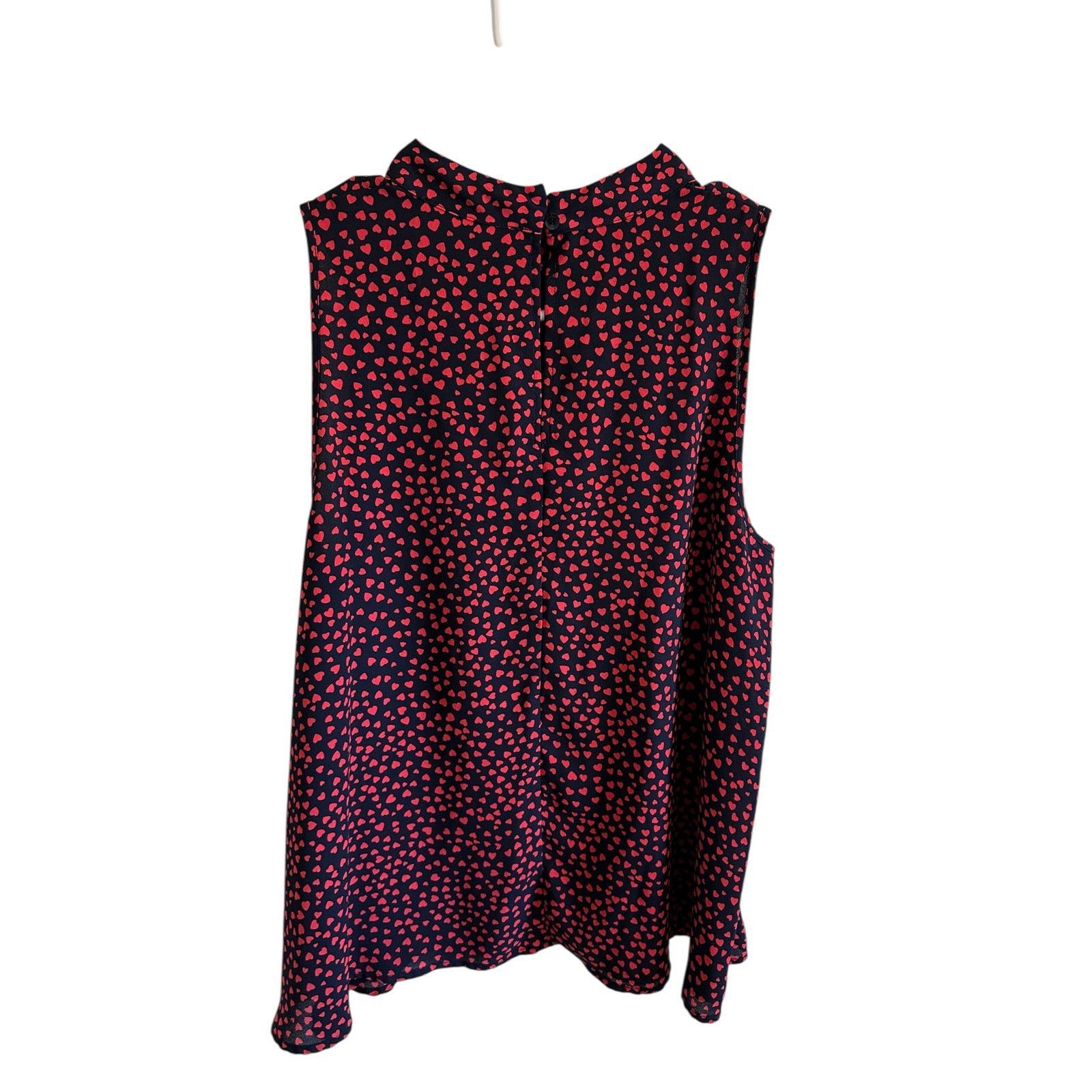 Other Womens Small Red Black Heart Print High Neck Sleeveless Tank Size S / US 4 / IT 40 - 10 Thumbnail