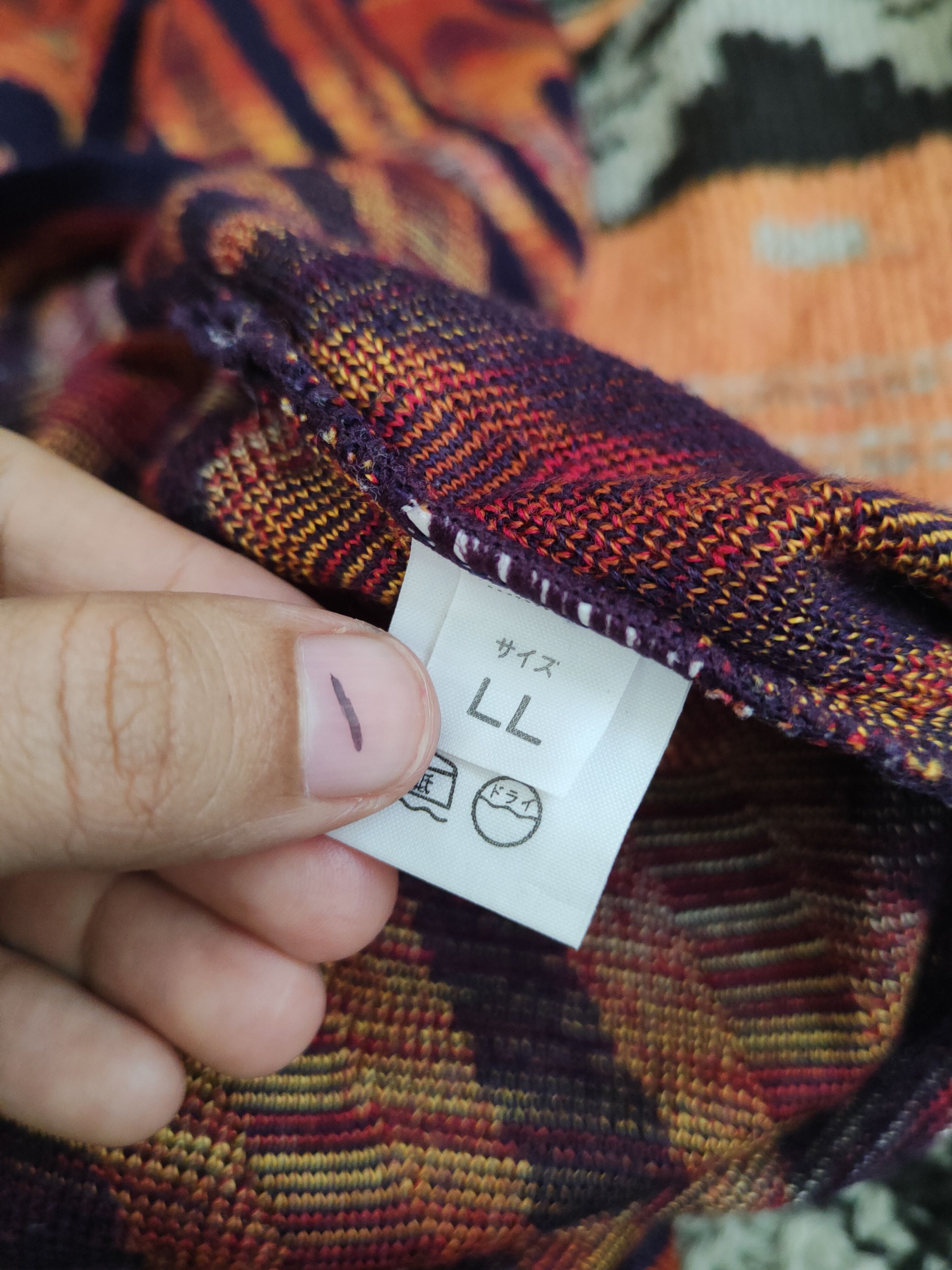 Japanese Brand Pearl Pear Purple Orange Knitwear Sweatshirts #W2158 Size M / US 6-8 / IT 42-44 - 9 Thumbnail