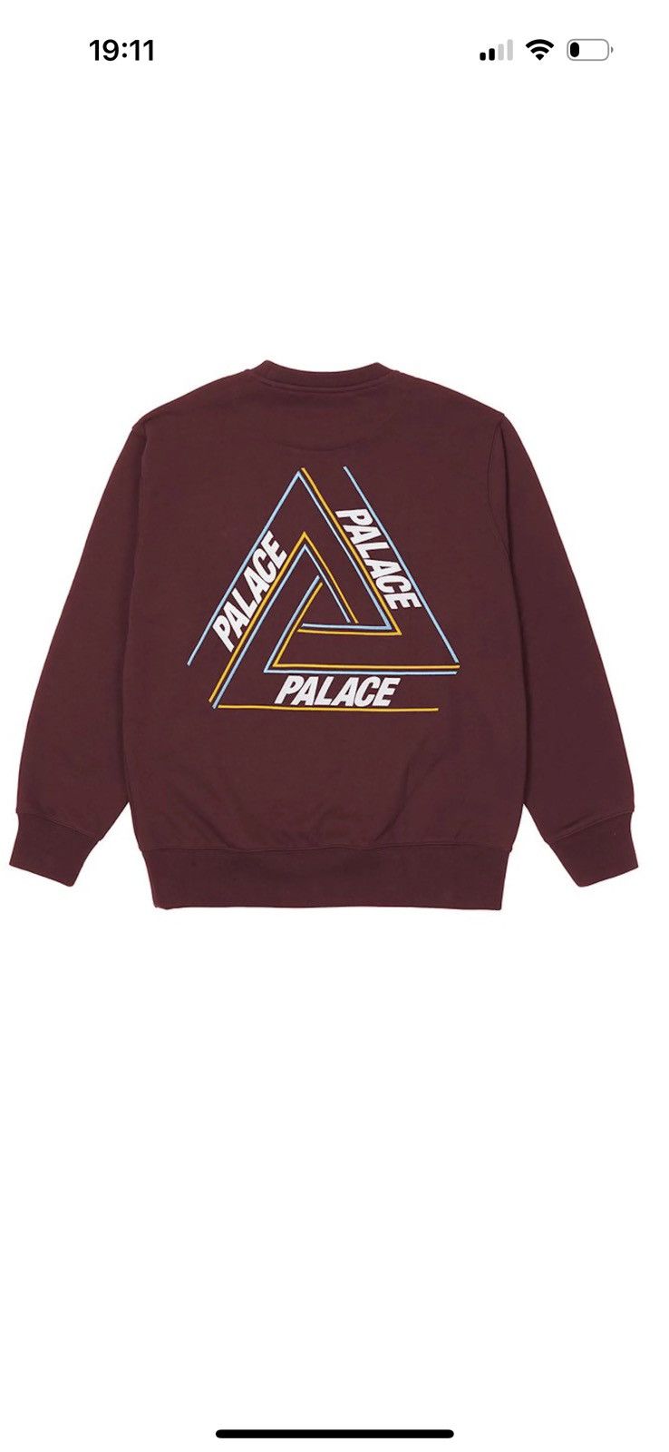 Palace Palace Basically A Tri-Ferg Crew Burgundy Medium Size US M / EU 48-50 / 2 - 6 Thumbnail