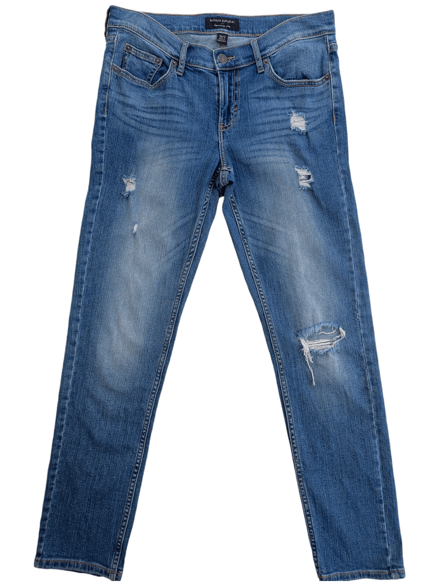 Banana Republic BANANA REPUBLIC Slim Fit Distressed Streetwear Jeans Size 26" / US 2 / IT 38 - 1 Thumbnail
