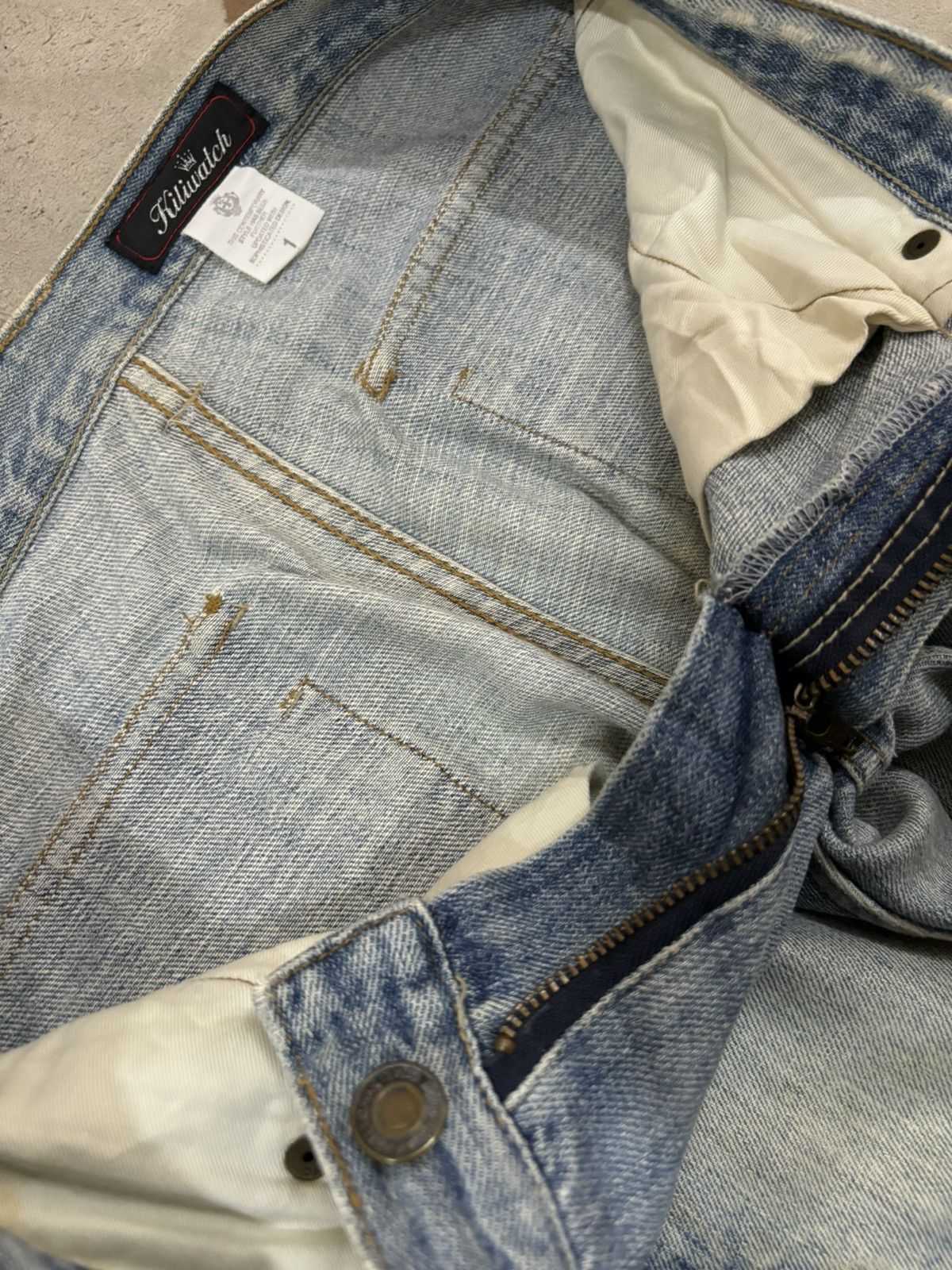 KMRii Vintage Kiliwatch Mud Wash Distressed Punk Grunge Jeans Size US 32 / EU 48 - 21 Thumbnail