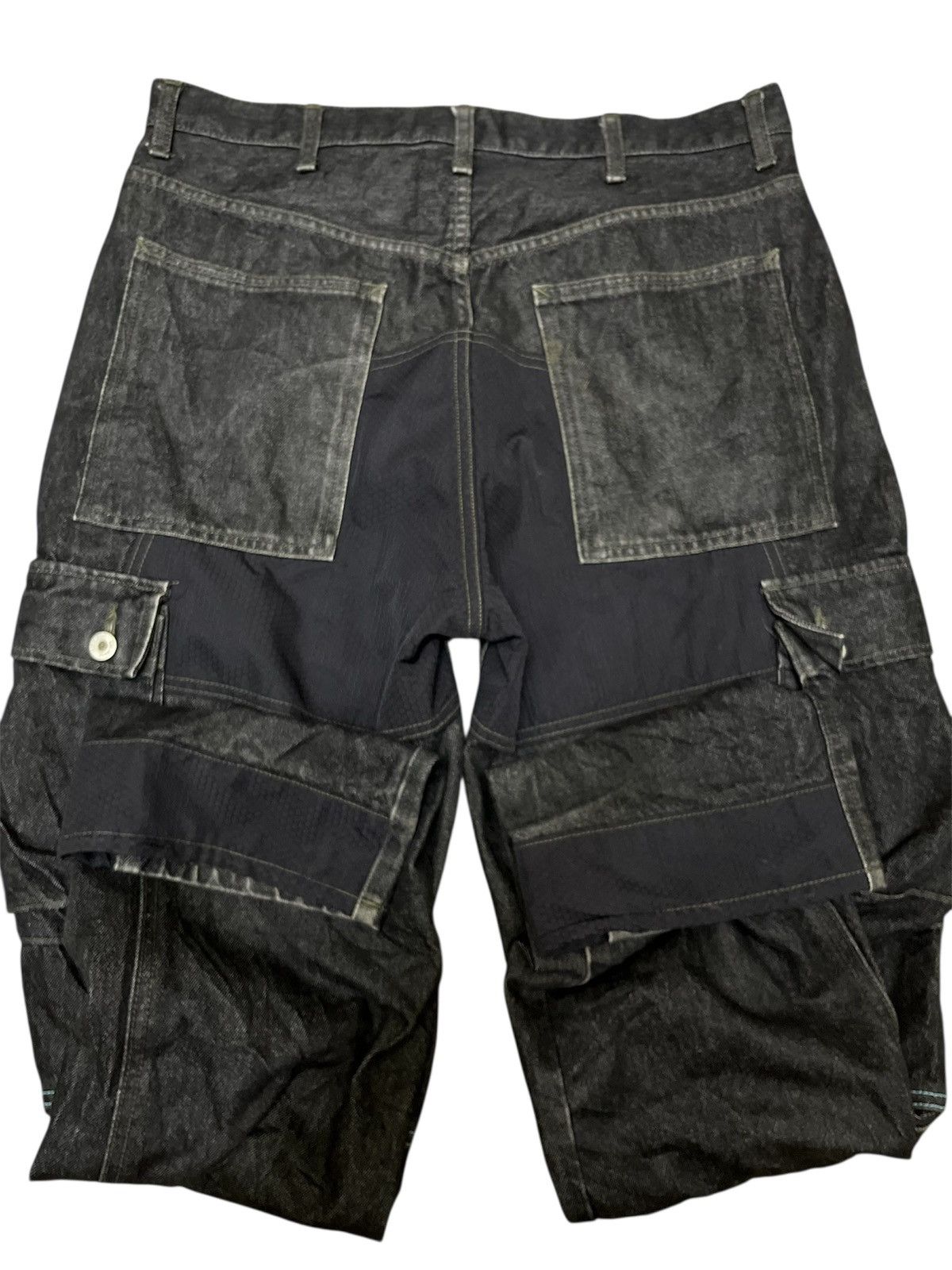 Hiroshi Fujiwara Hectic Denim Rocstar Garment Cargo Pants Size US 35 - 3 Thumbnail