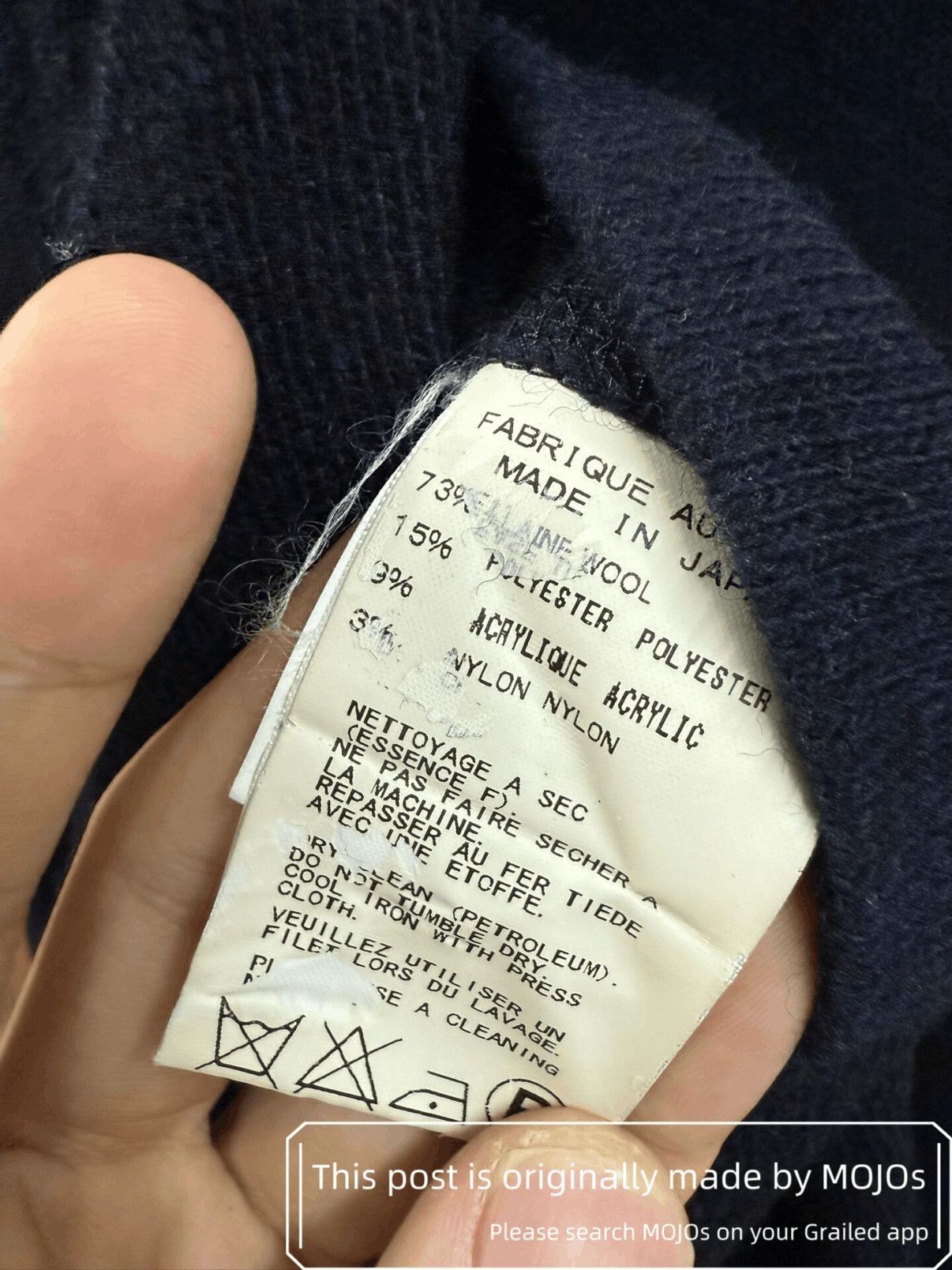 Yohji Yamamoto Sz 2 Yohji Yamamoto Pour Homme Knitwear Cardigan Pockets Size US M / EU 48-50 / 2 - 8 Thumbnail