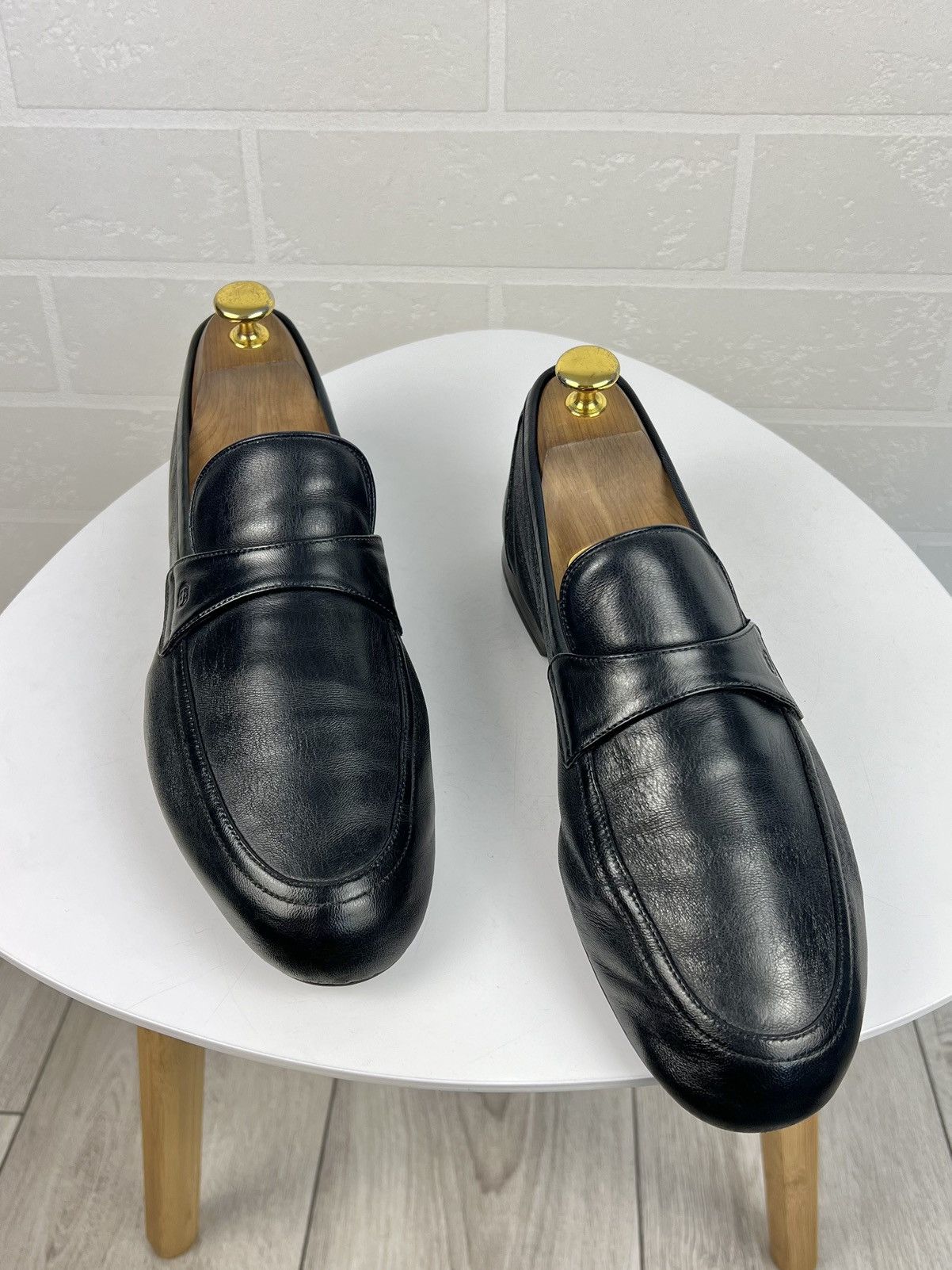 Gucci GUCCI Loafers Nappa Leather Soft Shoes GG Embossed Logo Mens Size US 7.5 / EU 40-41 - 1 Thumbnail
