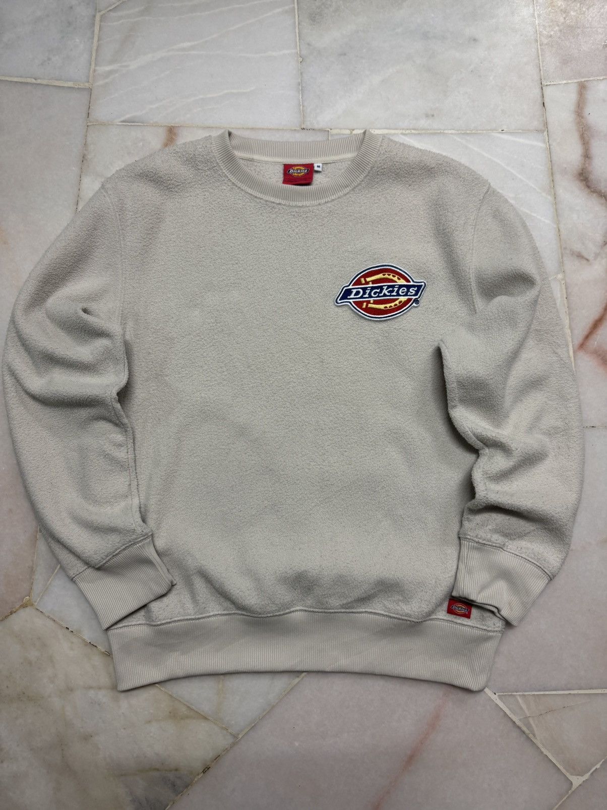 Dickies VINTAGE Y2K DICKIES SHERPA SWEATSHIRT PATCHER CREAM Size US M / EU 48-50 / 2 - 12 Thumbnail