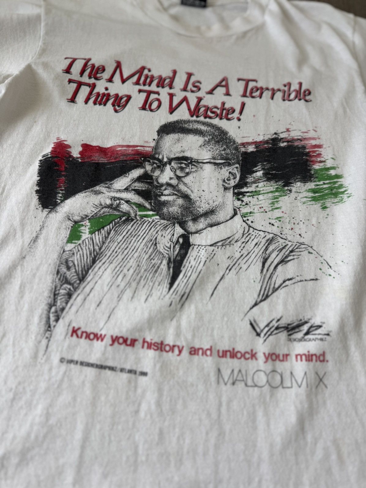 Vintage Vintage Malcolm X HBCU Tee (1990s Original) Size US M / EU 48-50 / 2 - 2 Thumbnail