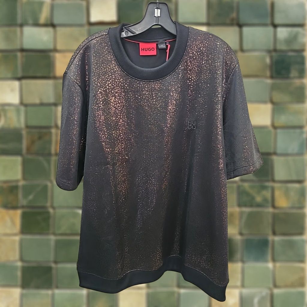 Hugo Boss HUGO BOSS Shirt 2XL Button-Up Short Sleeve Multicolor Metallic Detallom NWT Mens Size US XXL / EU 58 / 5 - 1 Thumbnail