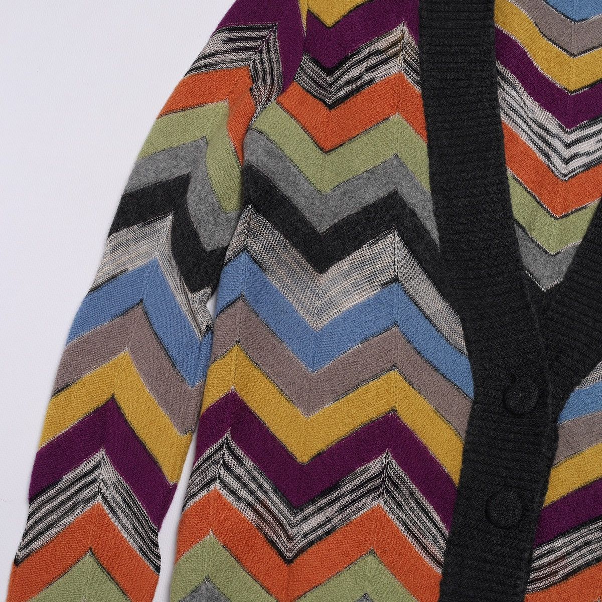 Missoni Missoni M Wool Viscose Multicolor Cardigan Sweater Mesh Size M / US 6-8 / IT 42-44 - 6 Thumbnail