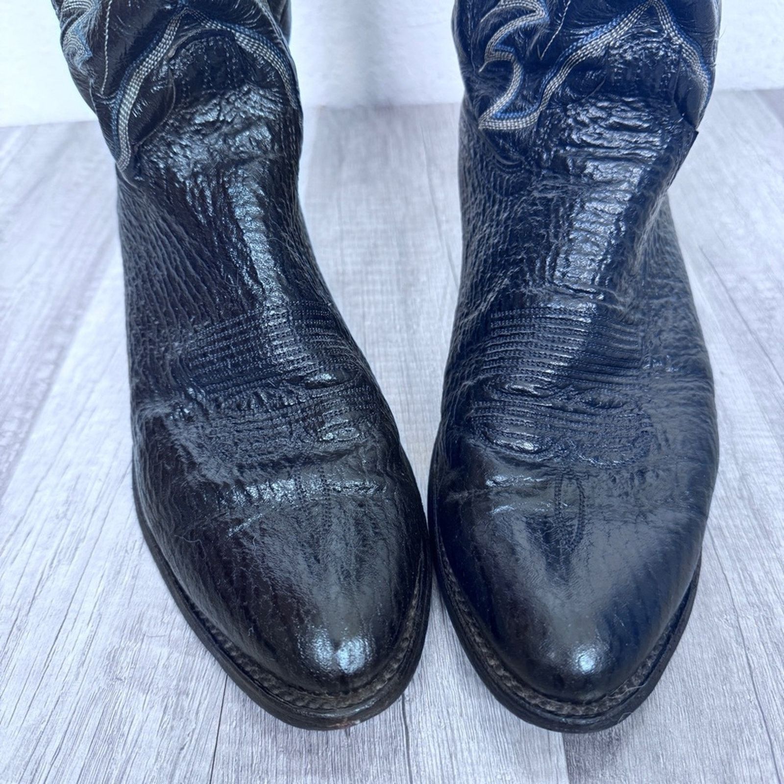 Vintage Vintage Abilene Bullhide Black Leather Cowboy Boots Men’s 11 Size US 11 / IT 41 - 5 Thumbnail