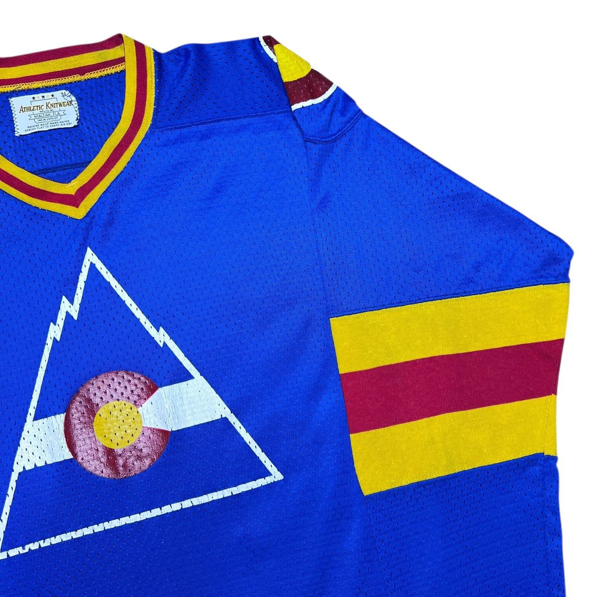 NHL 1970s NHL Colorado Rockies Athletic Knitwear Hockey Jersey Size US XS / EU 42 / 0 - 16 Thumbnail