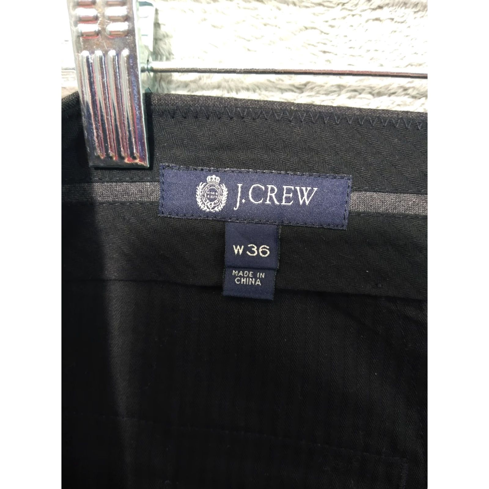 J.Crew J.CREW Dress Pants Mens 36x29 Gray Wool Straight Leg Flat Front Modern Business Formal Workwear 36 Mens Gray Wool Pants Size US 36 / EU 52 - 7 Thumbnail