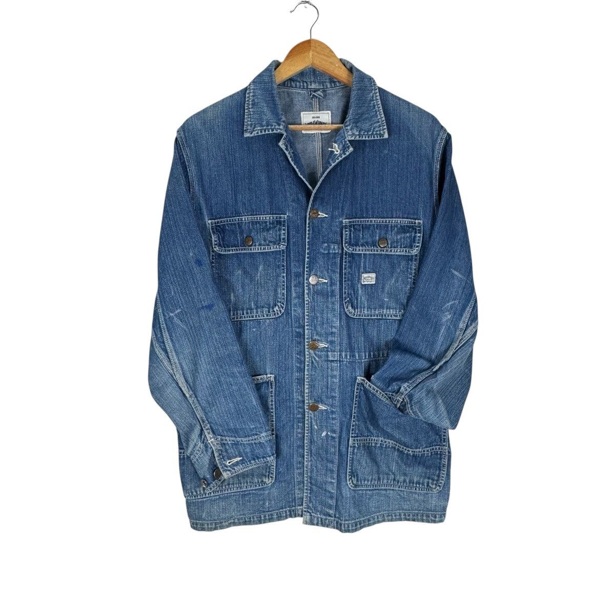 Big John ☀️BIG JOHN WORLD WORKERS INDIGO DENIM COVERALL JACKET Size US M / EU 48-50 / 2 - 4 Thumbnail