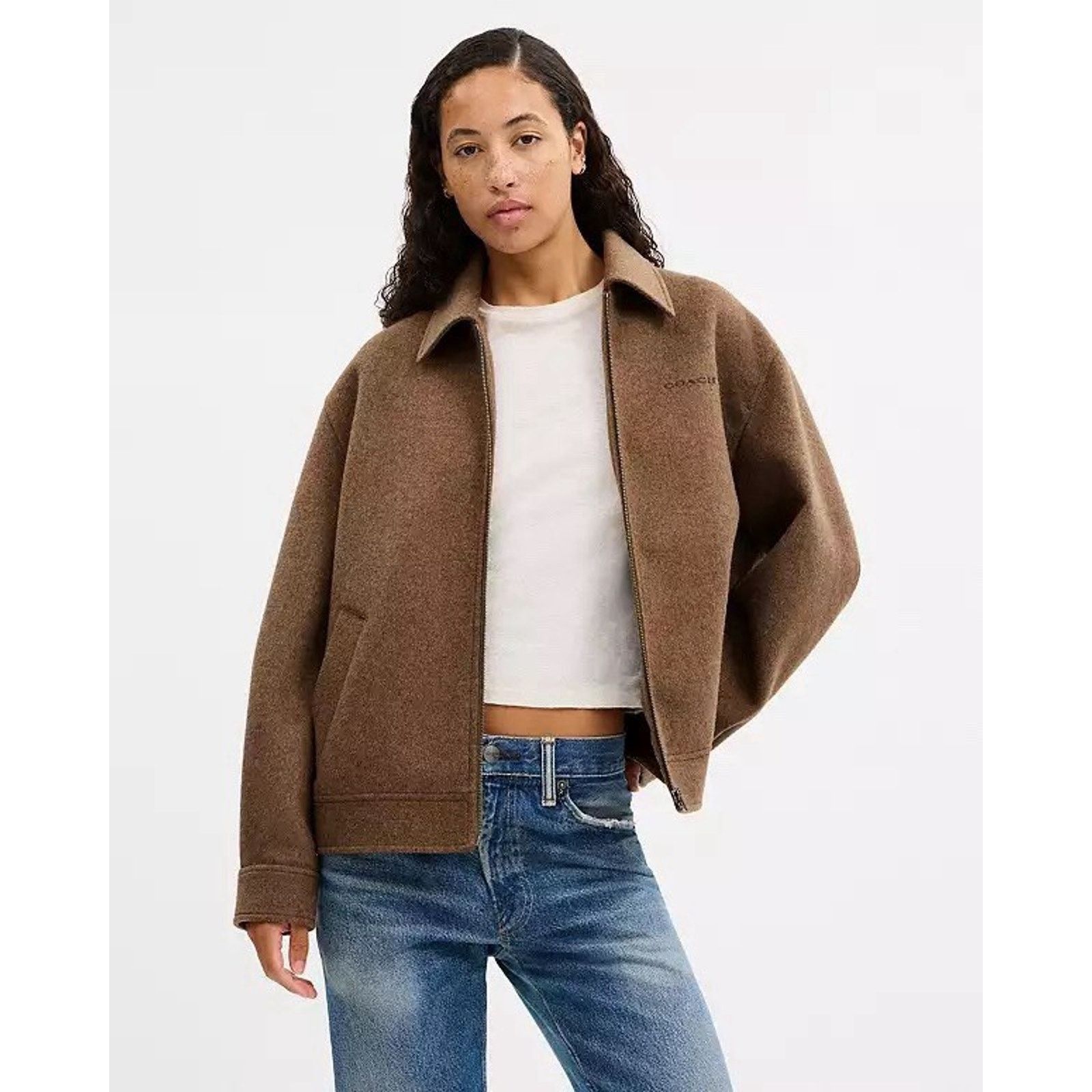 Coach NWT Coach Women Zip Front Wool Jacket Teddy Bear CAA10 Large Size L / US 10 / IT 46 - 12 Thumbnail