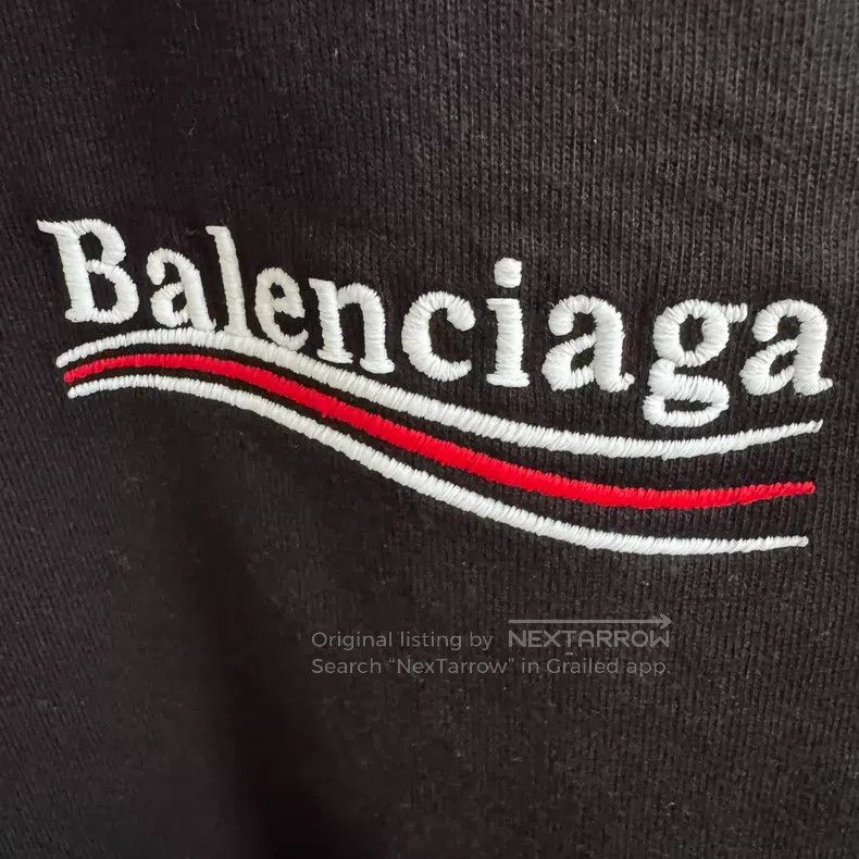 Balenciaga Balenciaga Black Short Sleeve T-Shirt, XL, Back Large Logo Size US XL / EU 56 / 4 - 4 Thumbnail
