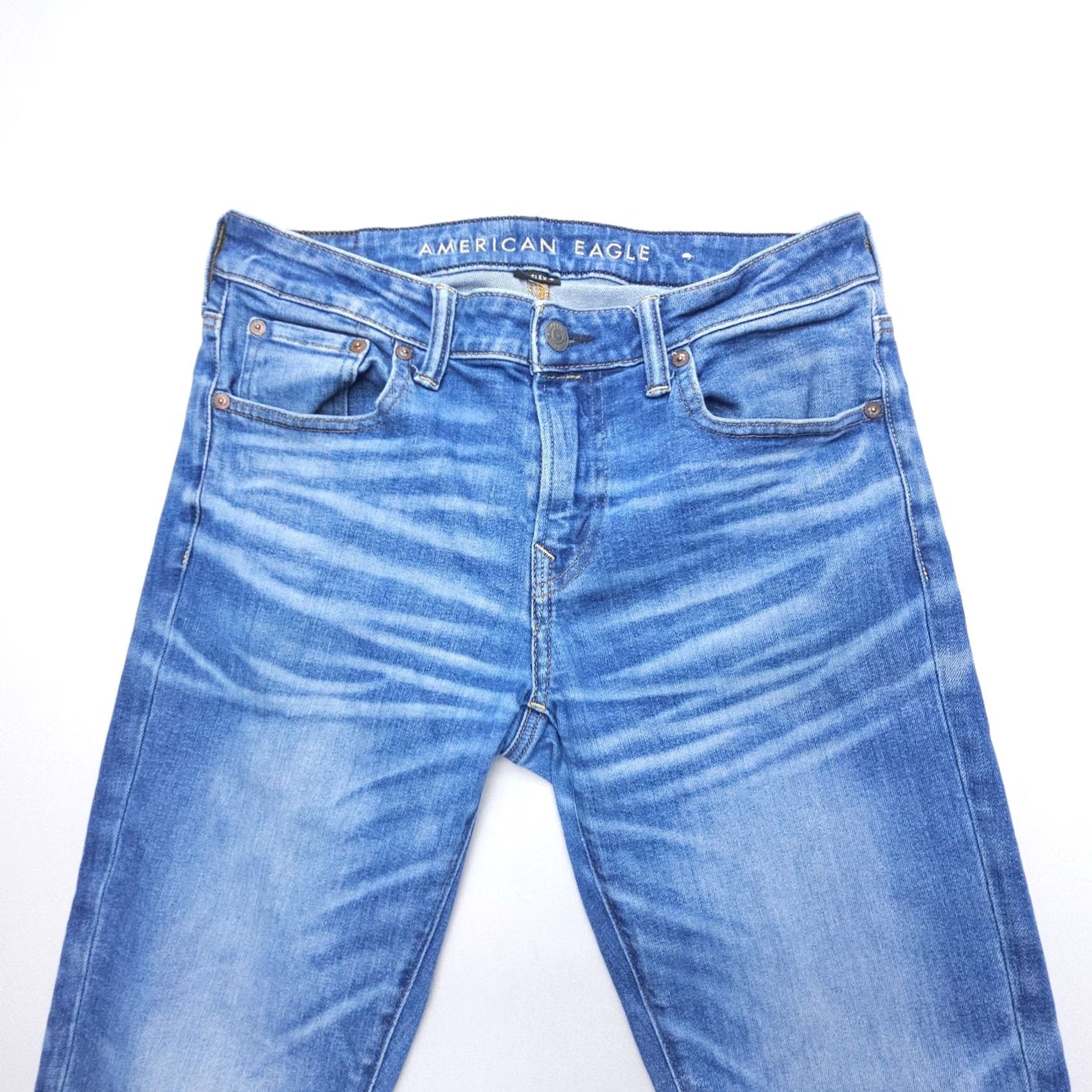 American Eagle Outfitters American Eagle Outfitters Jeans Main Selling Point Slim 32x34 Blue Denim 5-Pocket Mens Regular Leather Logo? Size US 32 / EU 48 - 3 Thumbnail