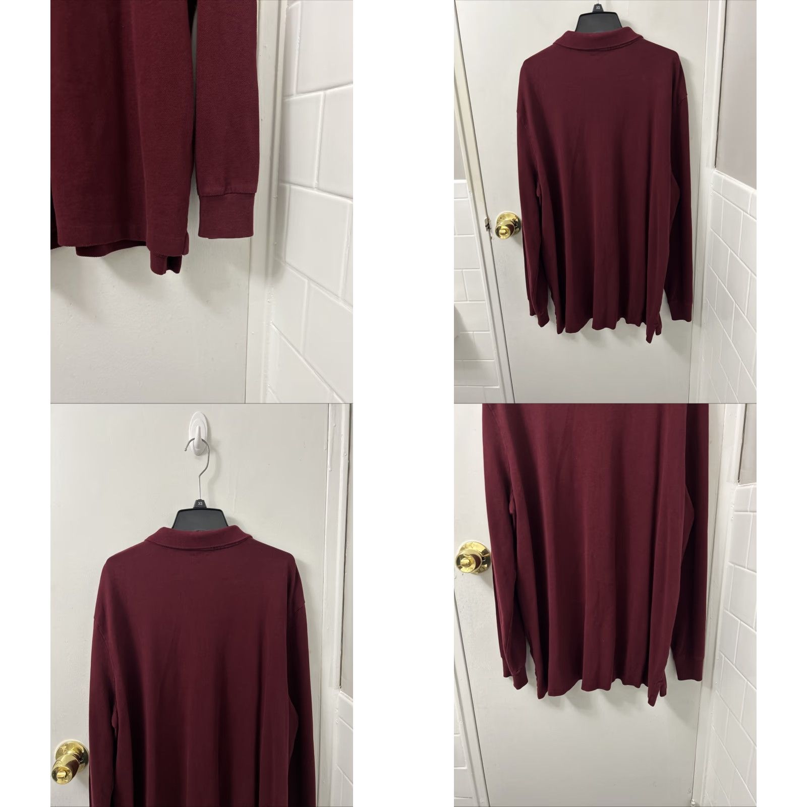 Polo Ralph Lauren Polo Ralph Lauren Shirt Mens XL Red Maroon Classic Fit Rugby L/S Pony Logo Button Collar Split Now Size US XL / EU 56 / 4 - 8 Thumbnail