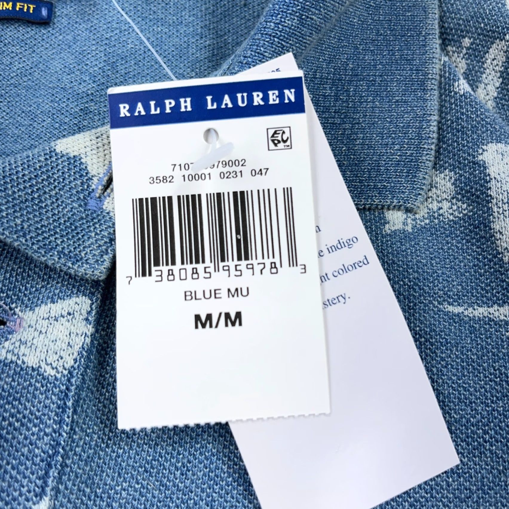 Polo Ralph Lauren Polo Ralph Lauren Polo Shirt Men Medium Blue USA Navy Stencil Print Custom Slim Size US M / EU 48-50 / 2 - 5 Thumbnail