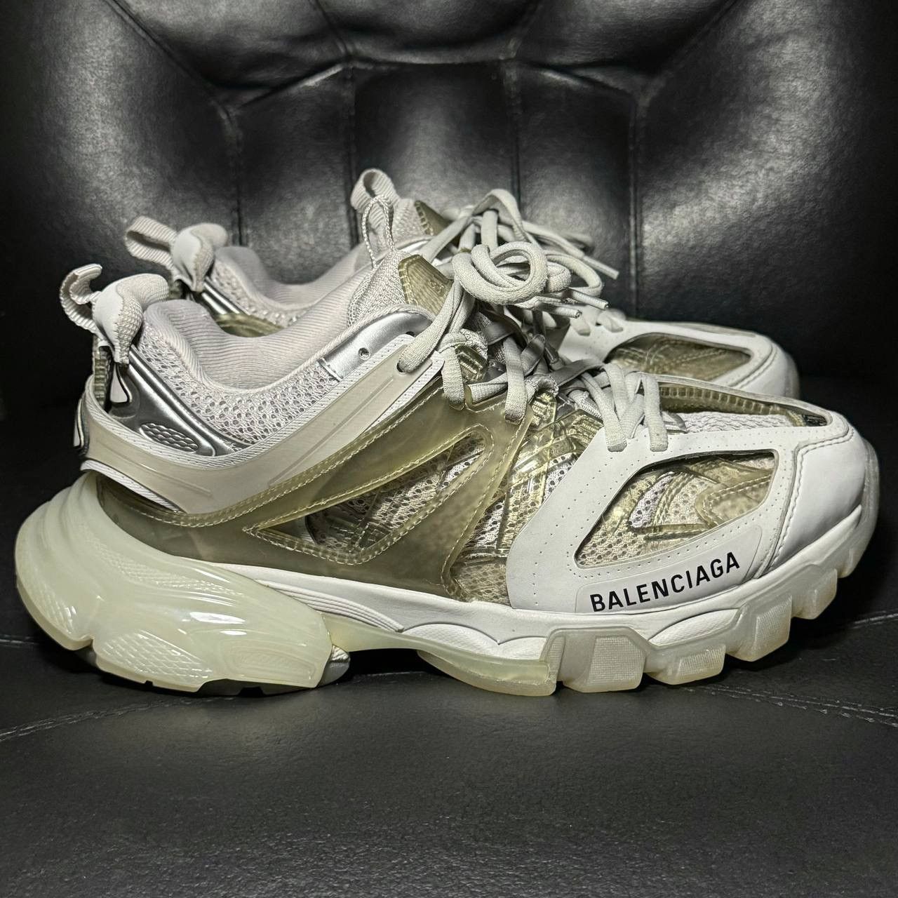 Balenciaga Balenciaga track 1 clear sole gray Size US 4.5 / IT 34.5 - 1 Thumbnail
