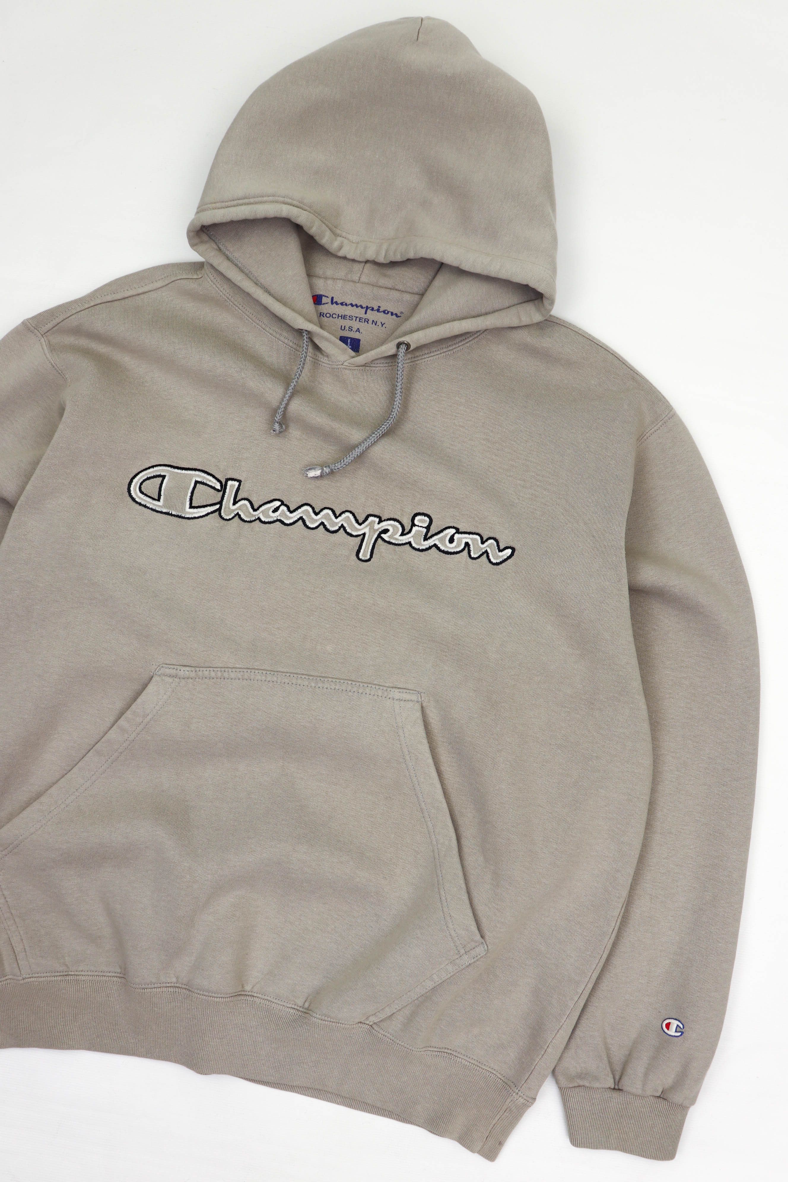 Champion 90s Vintage Champion NY USA Sun Faded Beige Hoodie Size US L / EU 52-54 / 3 - 5 Thumbnail