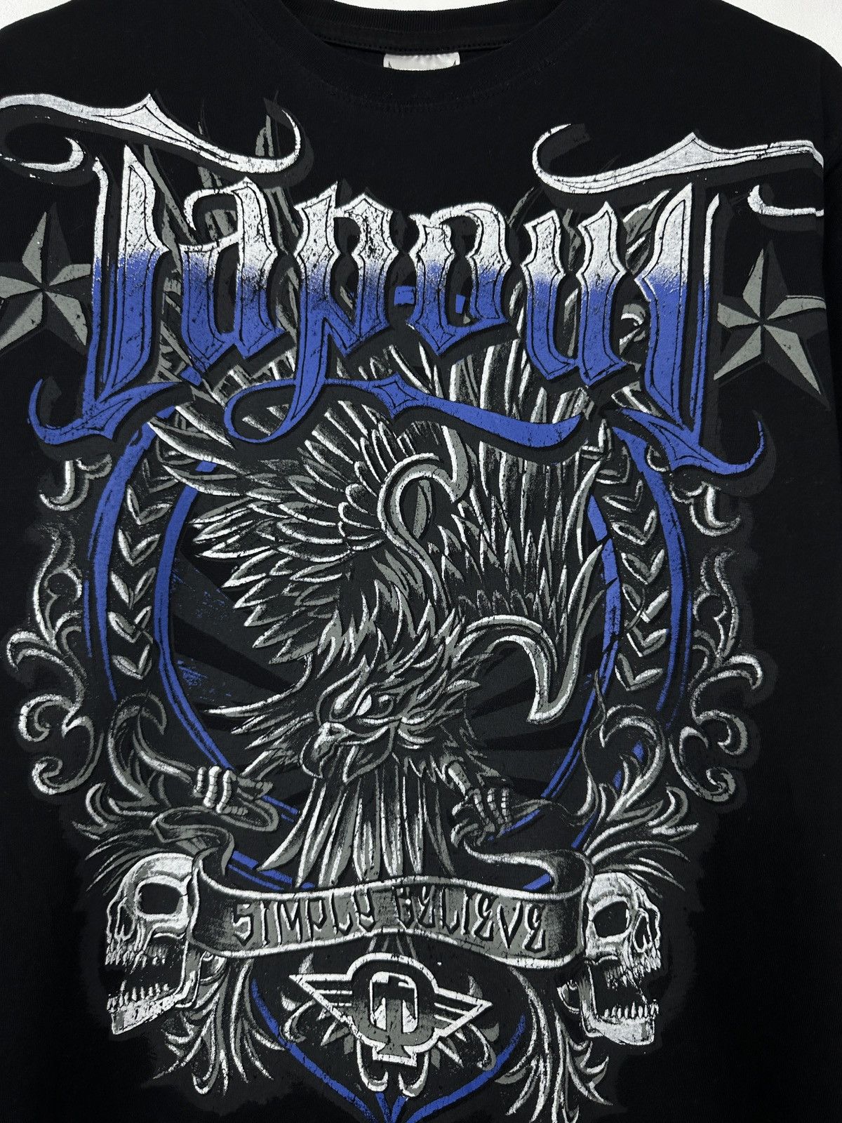 Tapout Tapout All Over Print Skull Wings Cross T Shirt Tee Size US M / EU 48-50 / 2 - 7 Thumbnail