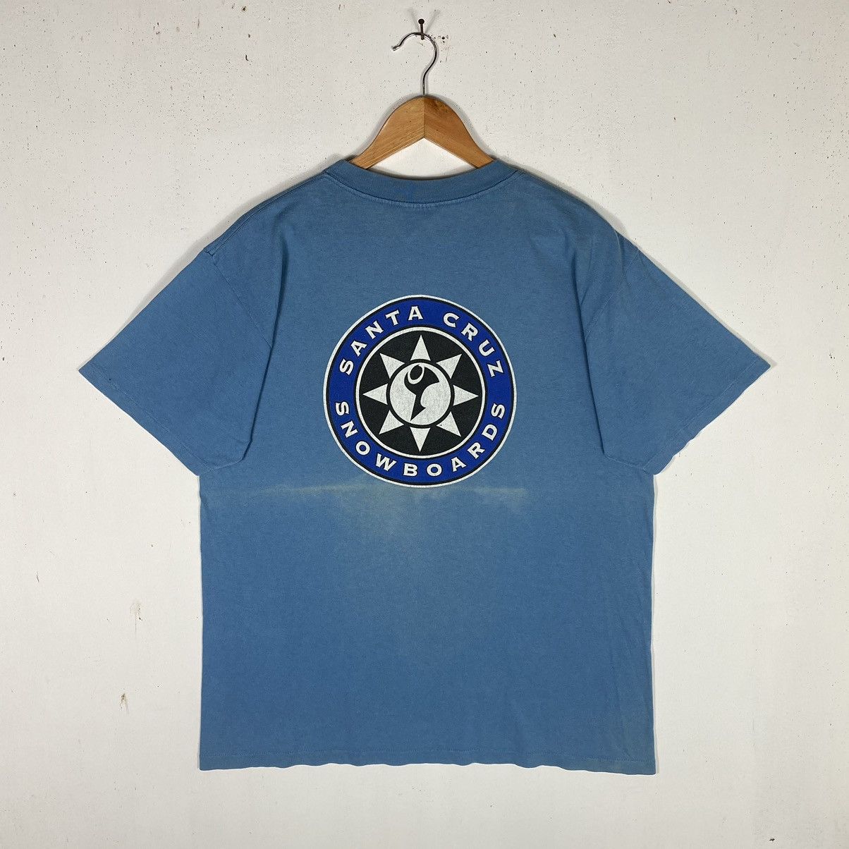 Santa Cruz Skateboards Vintage 90's SANTA CRUZ SNOWBOARDS Logo Faded Tee Size US L / EU 52-54 / 3 - 2 Thumbnail