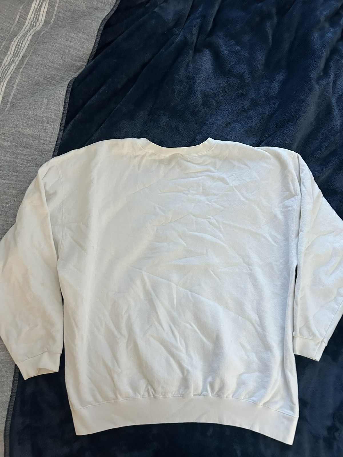 Nike × Vintage Vintage Nike Logo Sweatshirt White Size US L / EU 52-54 / 3 - 8 Thumbnail