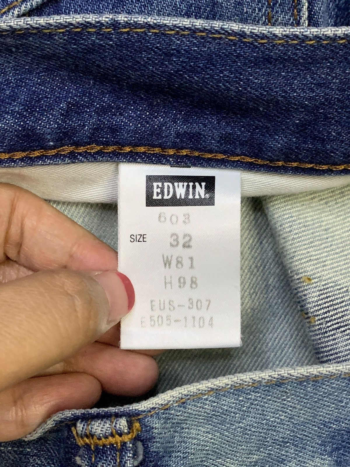 Edwin SALES🔥Vintage Edwin Acid Wash Hybrid Style Loose Jeans Size US 31 - 10 Thumbnail