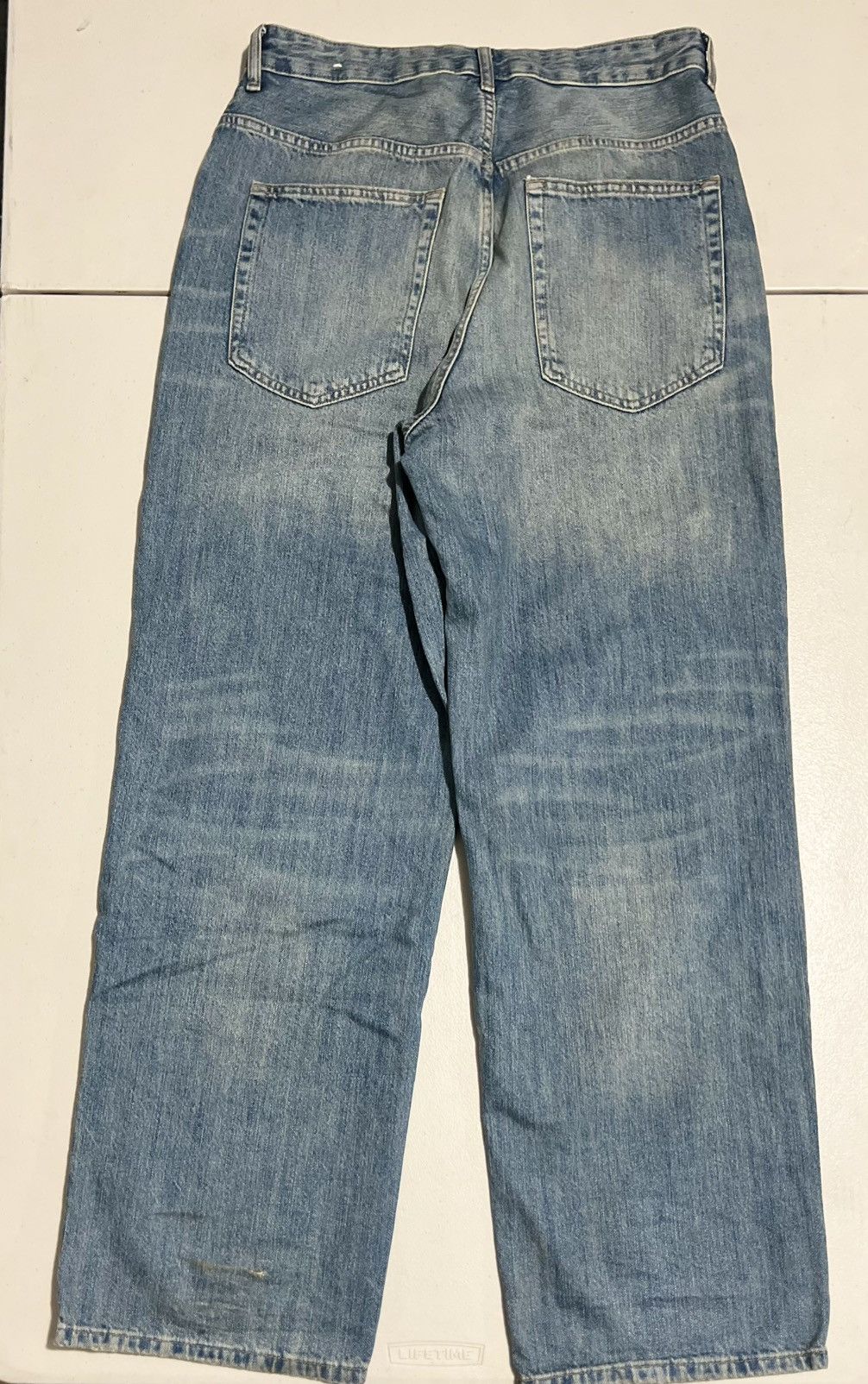 Zara Zara Baggy Light Dark Washed Blue Jeans Size US 30 / EU 46 - 2 Thumbnail