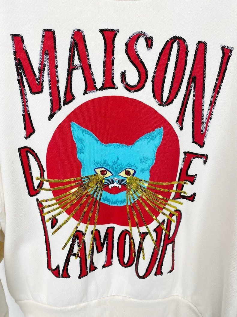 Gucci Gucci Maison D'Amour Sequin Sweatshirt-2506 Size XS / US 0-2 / IT 36-38 - 2 Thumbnail