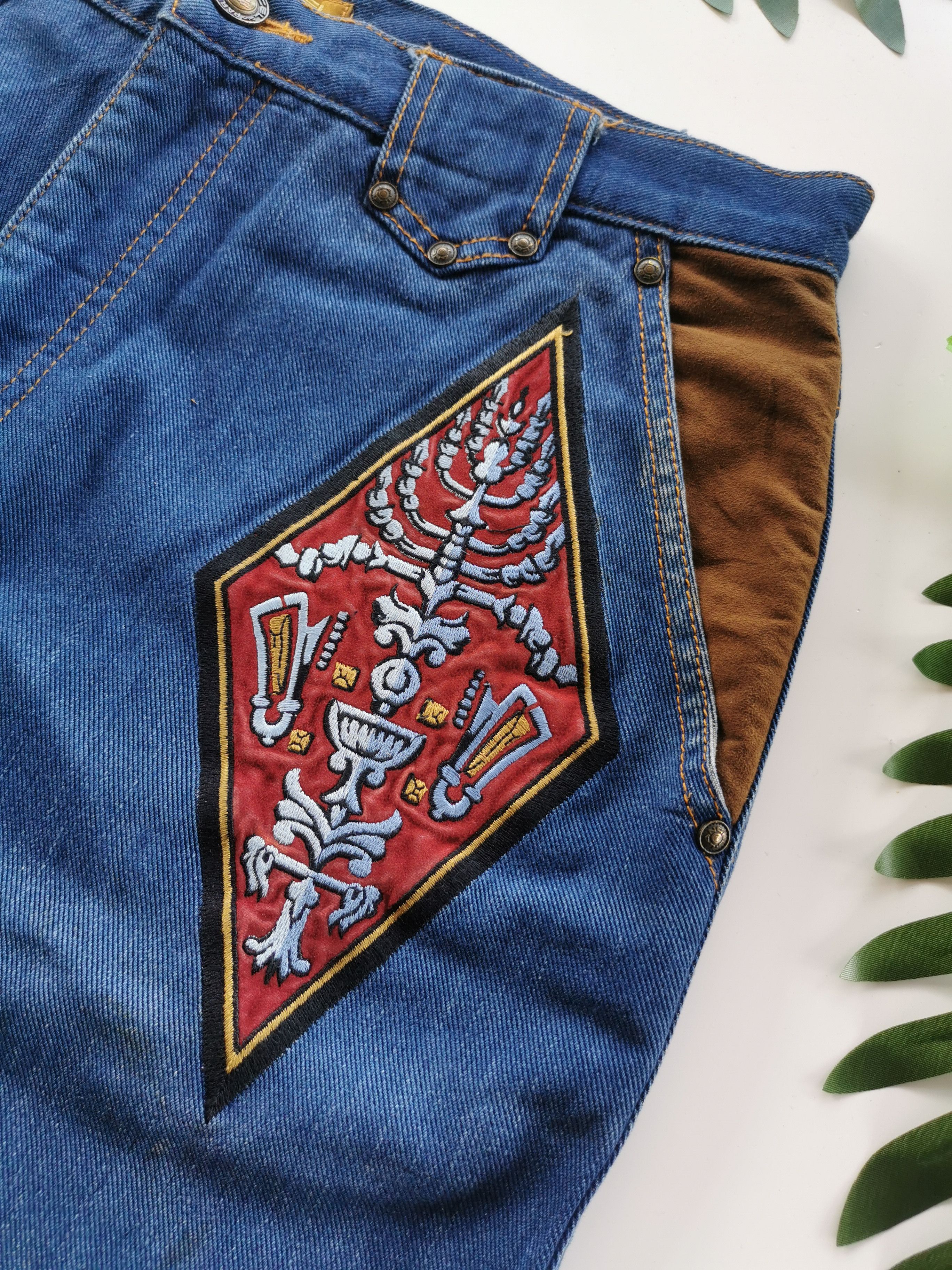 Lancel Vintage Lancel Paris Patches Rayon Denim Jeans Size US 33 - 4 Thumbnail