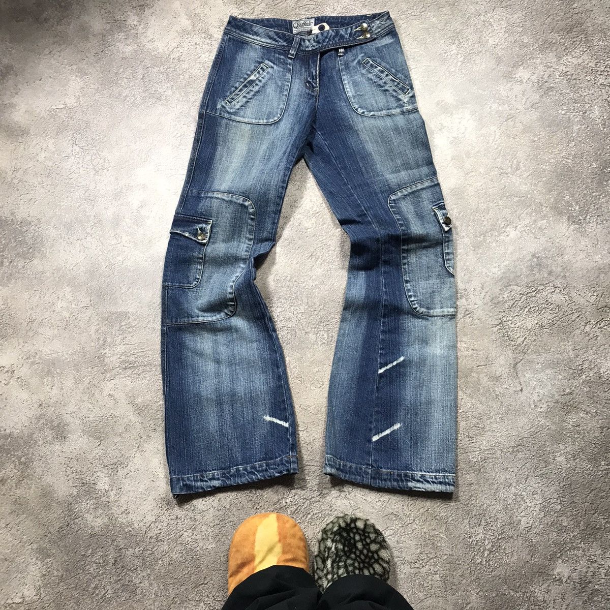 Vintage Vintage 90s Buffalo Distressed Baggy Jeans Y2K Grunge 29 Size 29" - 2 Thumbnail