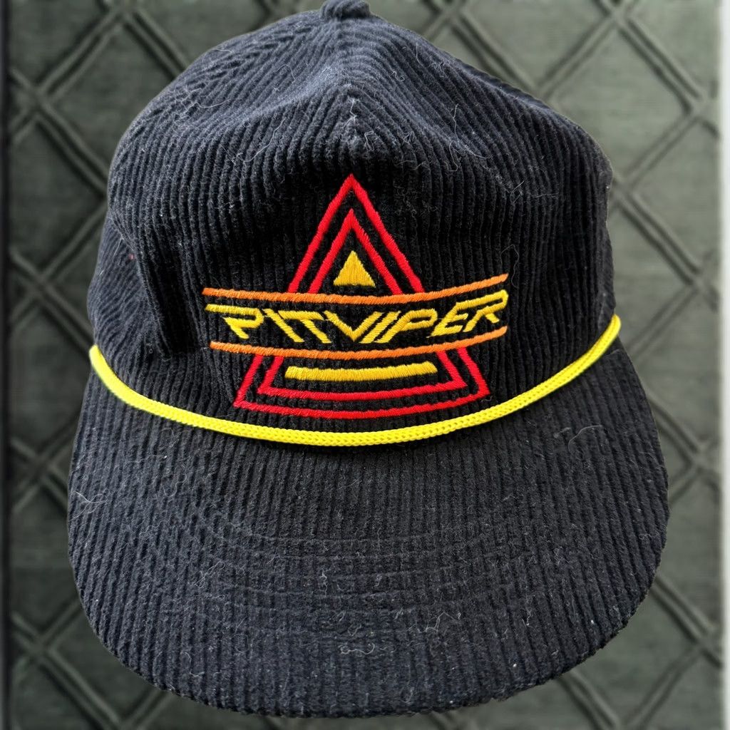 Pit Viper Pit Viper Strapback Corduroy Trucker Groomer Sunglasses Hat Black Yellow Size ONE SIZE - 1 Thumbnail
